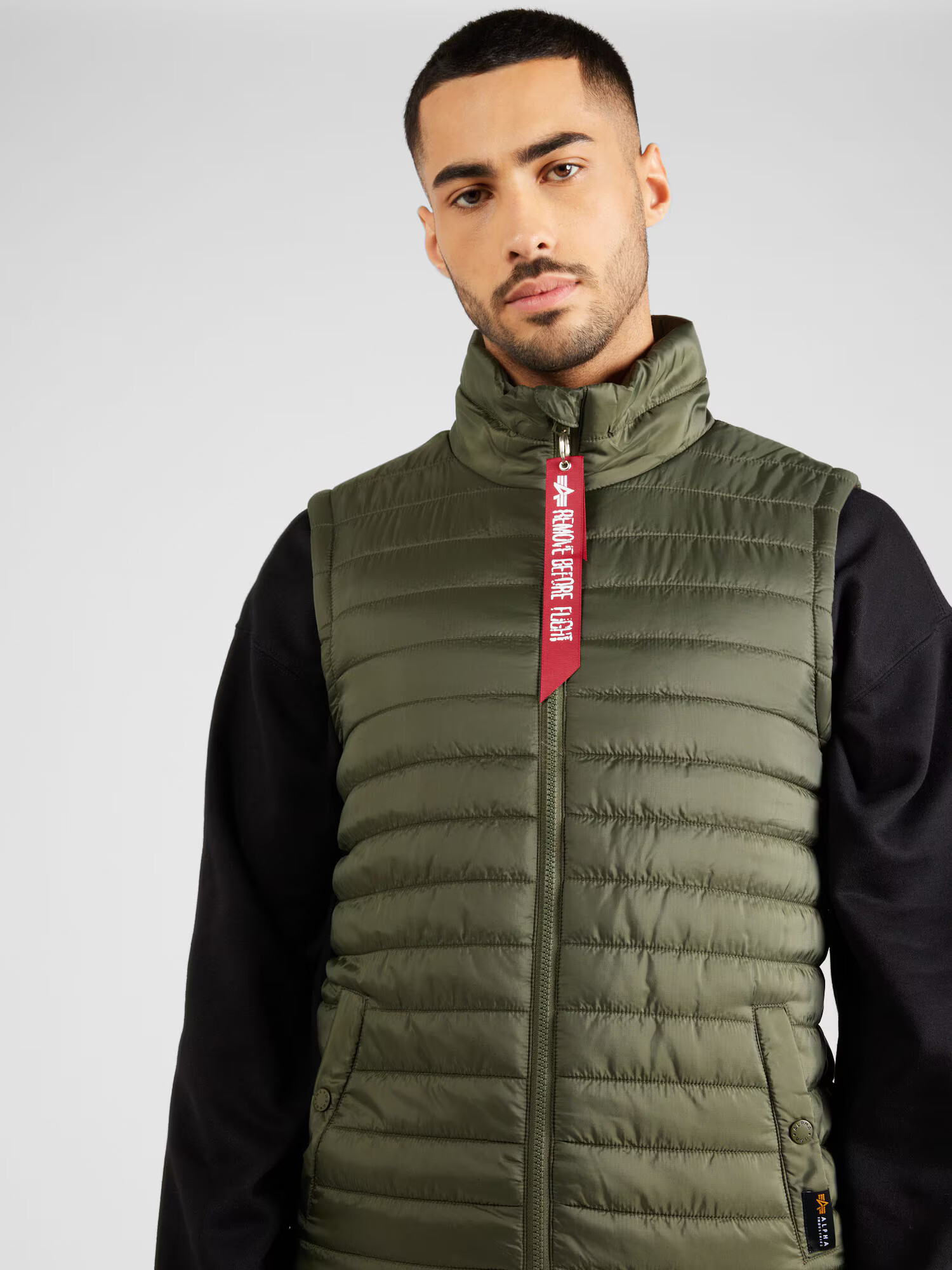 ALPHA INDUSTRIES Vestă oliv / roșu / alb - Pled.ro