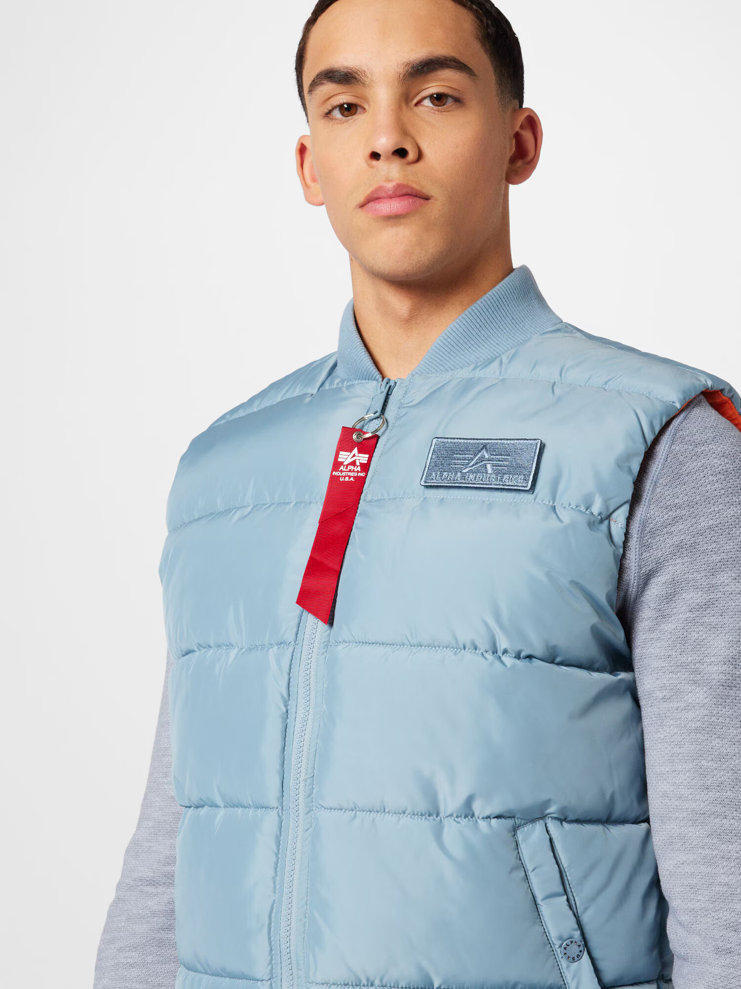 ALPHA INDUSTRIES Vestă opal / roșu - Pled.ro