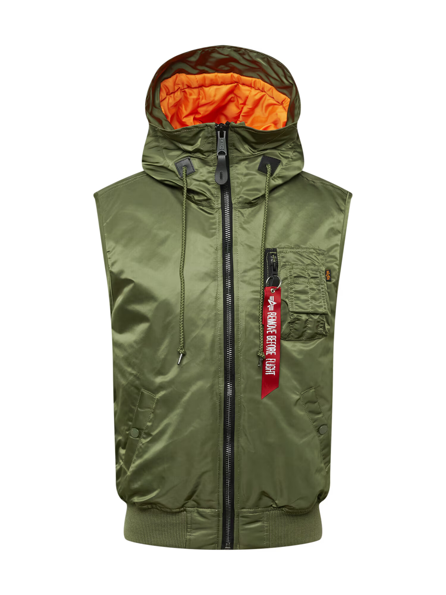 ALPHA INDUSTRIES Vestă verde / portocaliu / roșu intens / alb - Pled.ro