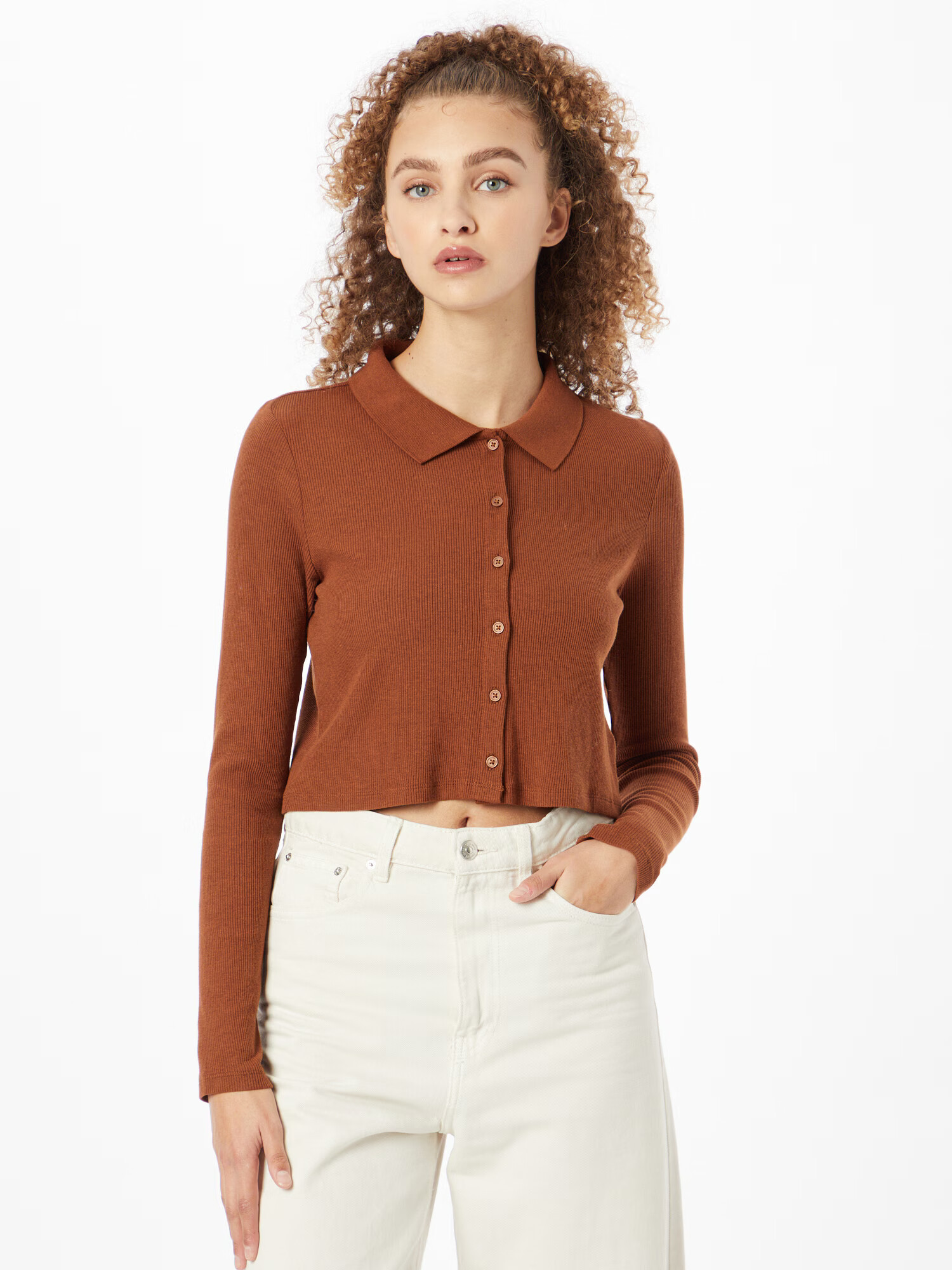 American Eagle Geacă tricotată maro caramel - Pled.ro