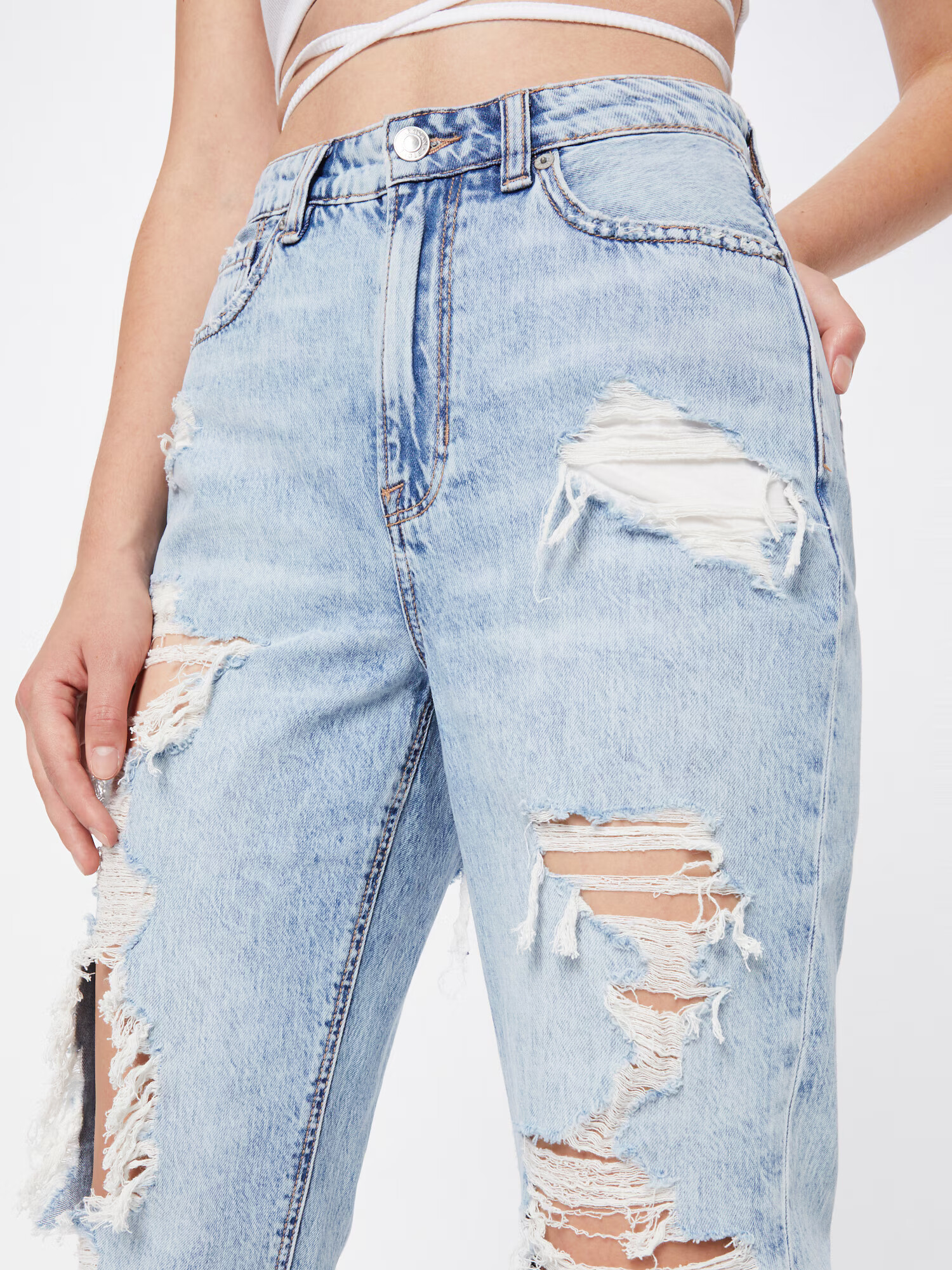 American Eagle Jeans 'MOM' albastru deschis - Pled.ro