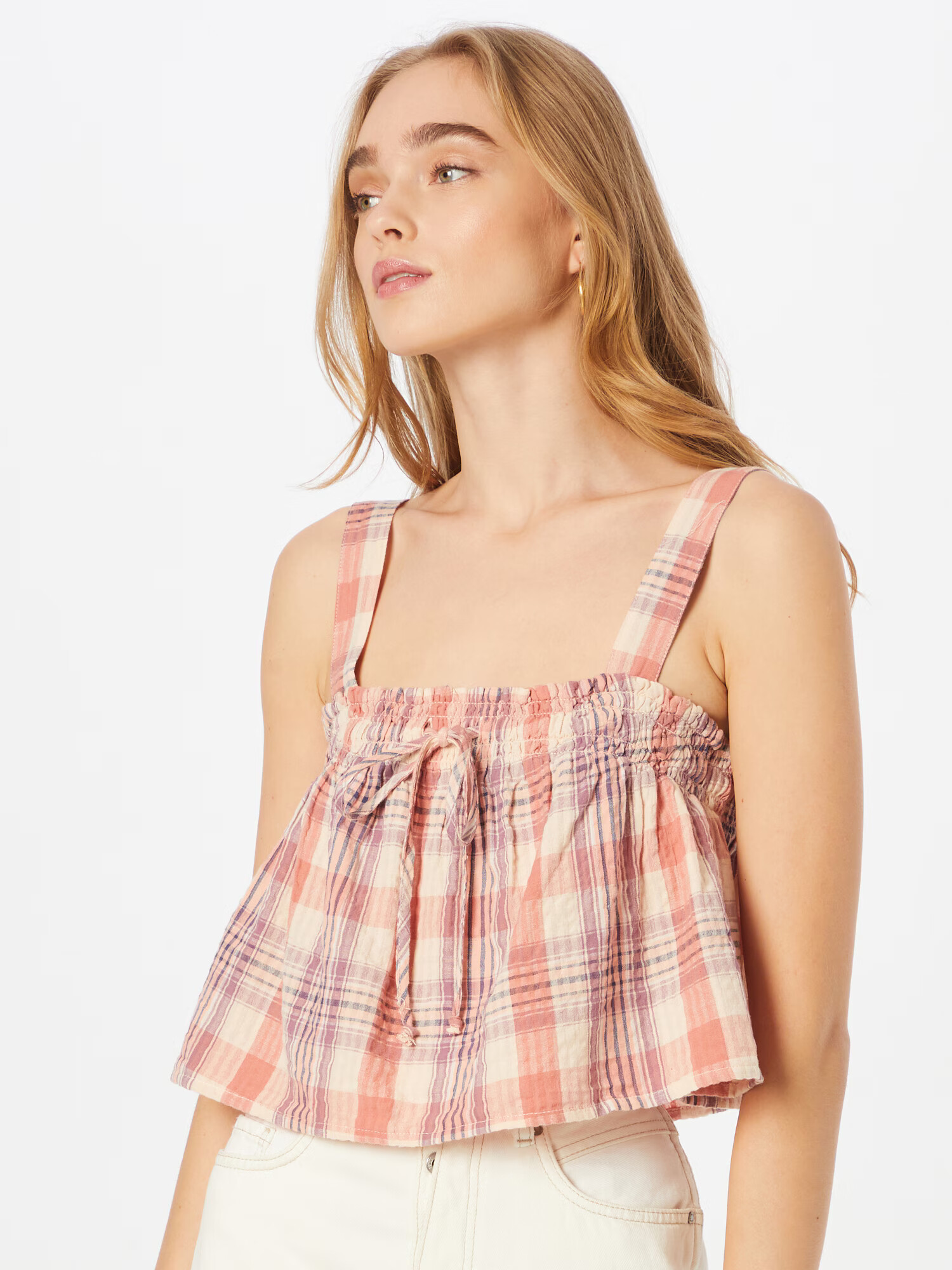 American Eagle Top mov zmeură / portocaliu piersică / rosé / roz pal - Pled.ro