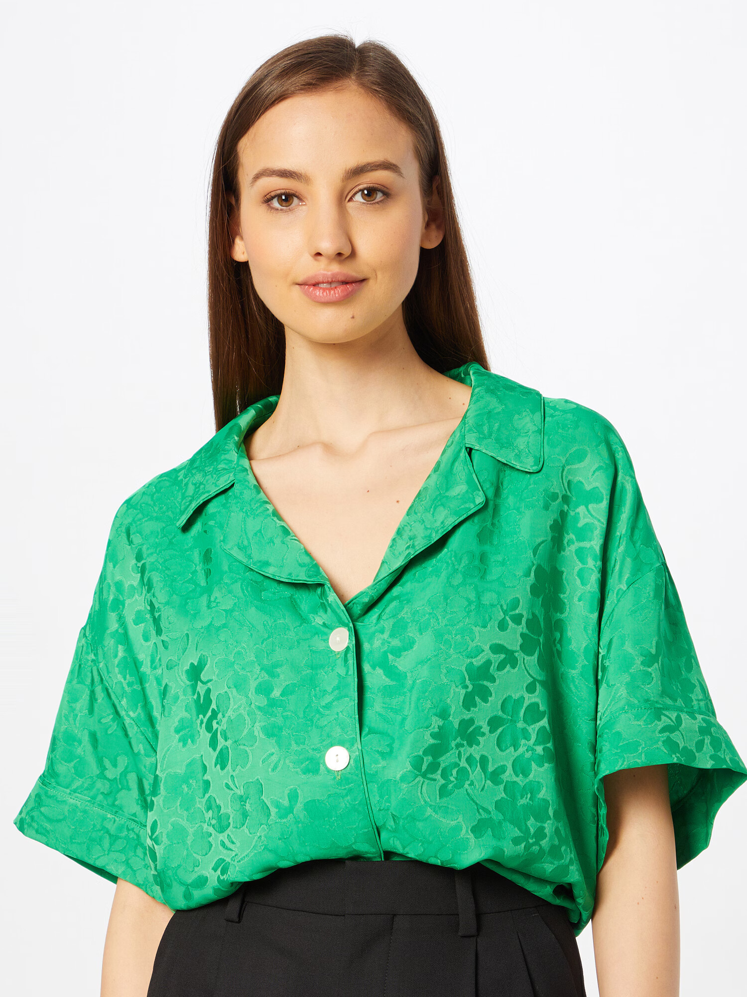 AMERICAN VINTAGE Bluză 'CHEMISE' verde - Pled.ro