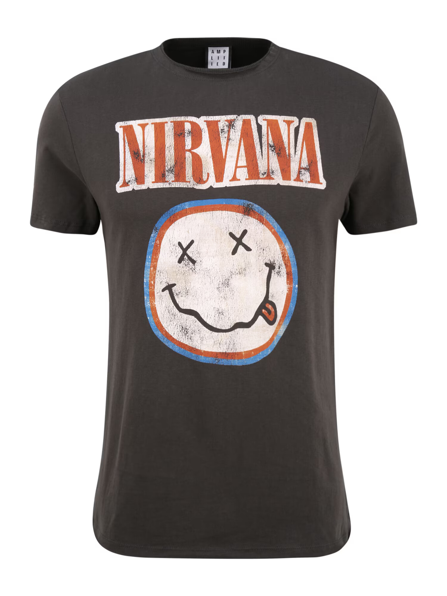 AMPLIFIED Tricou 'NIRVANA' albastru / gri închis / roșu / alb - Pled.ro