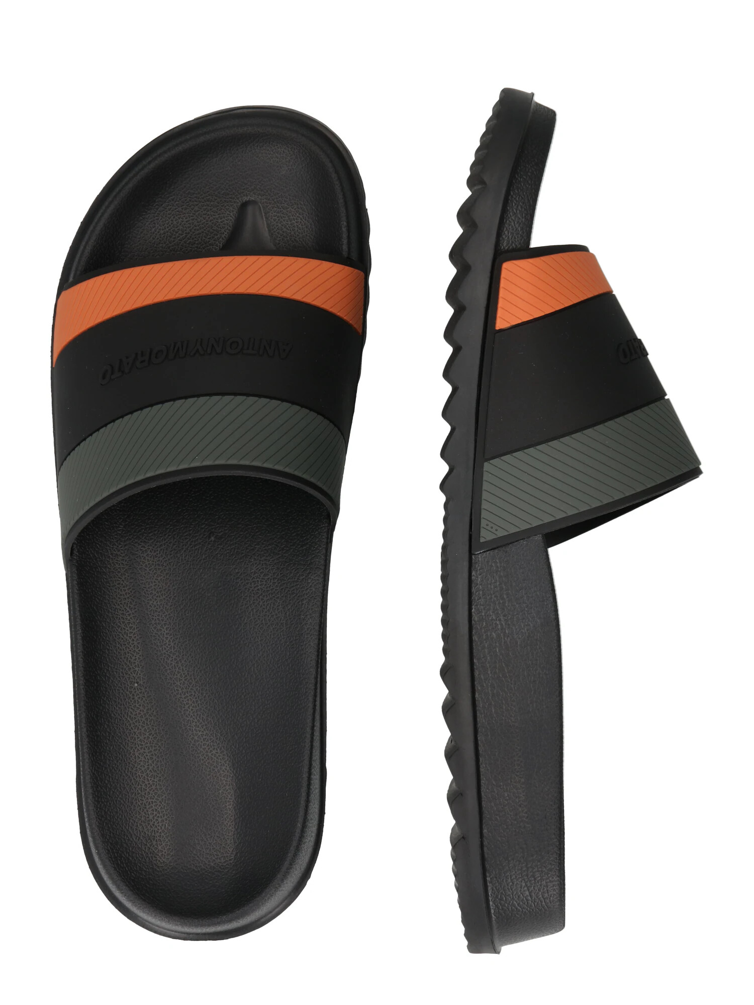 ANTONY MORATO Flip-flops 'BEITH' verde închis / portocaliu închis / negru - Pled.ro