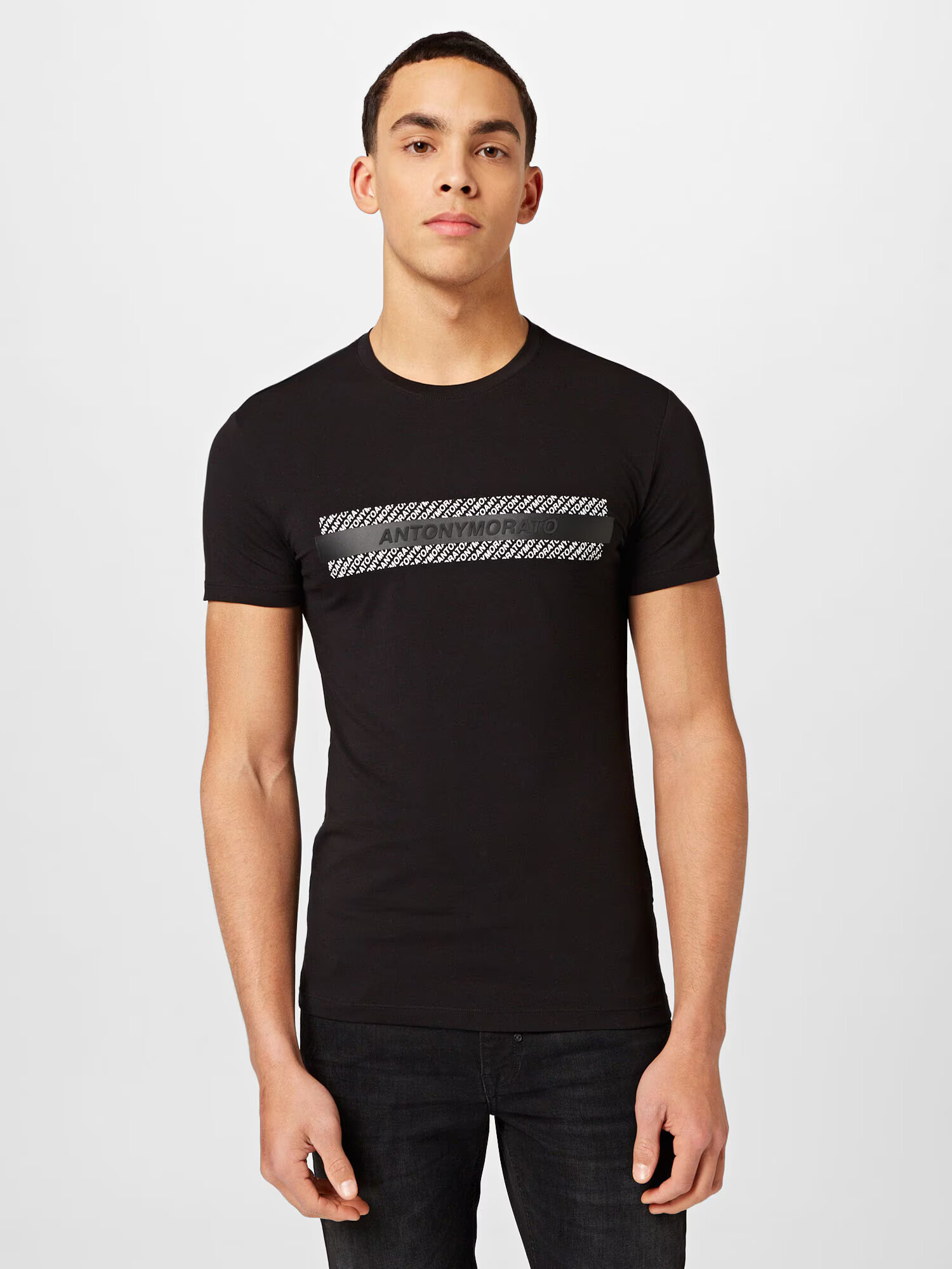 ANTONY MORATO Tricou negru / alb - Pled.ro