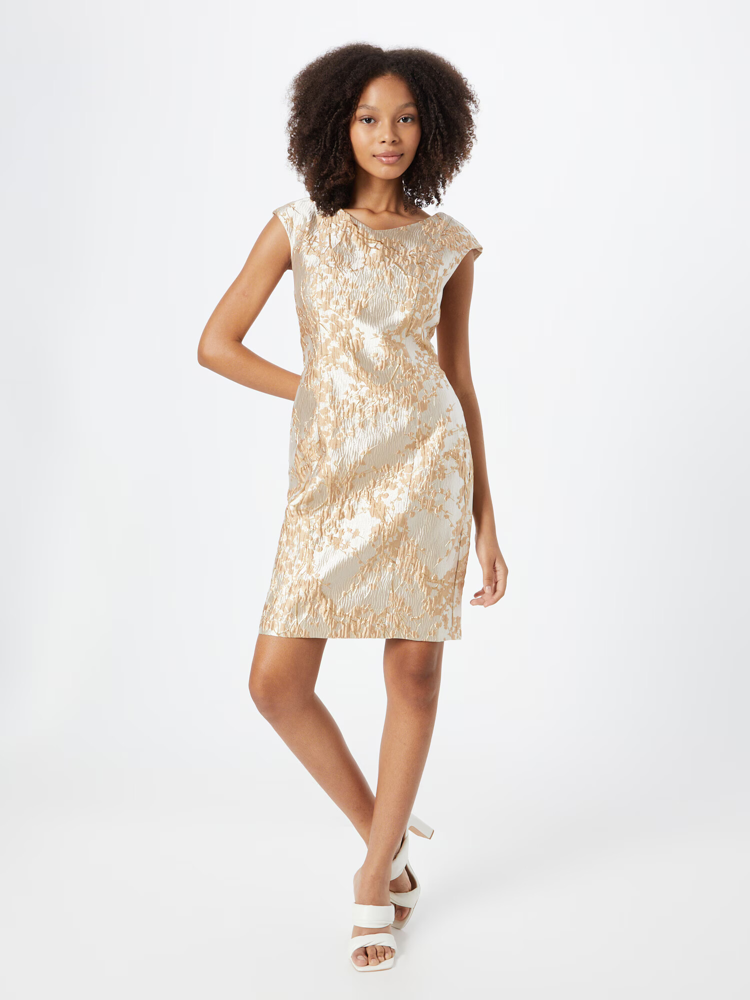 APART Rochie de cocktail bej / auriu - Pled.ro