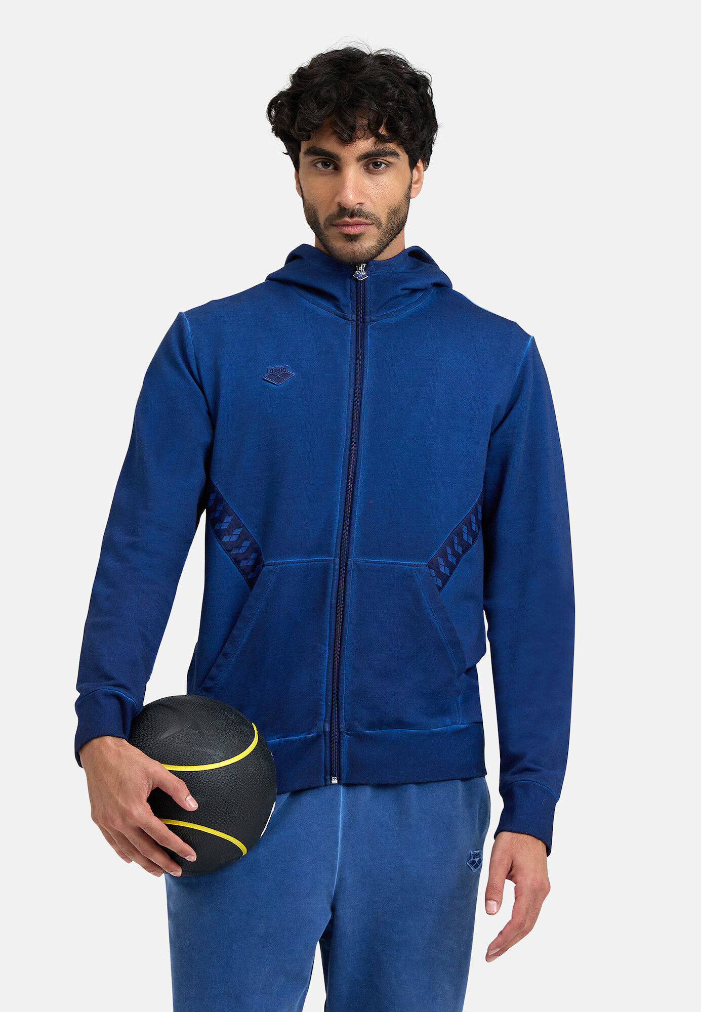 ARENA Bluză cu fermoar sport ' ICONS HOODED JACKET' albastru - Pled.ro