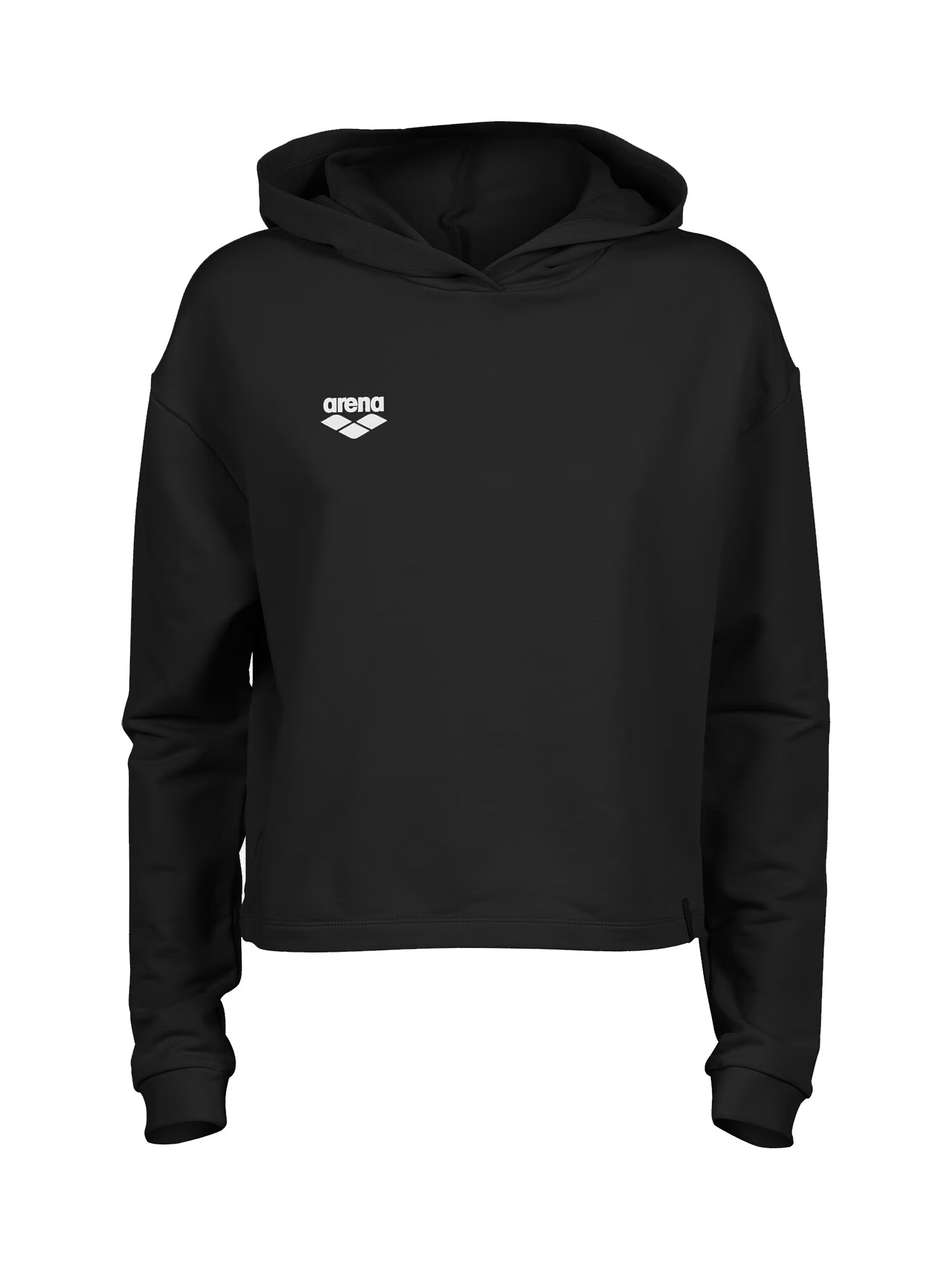 ARENA Hanorac sport 'HOODED SWEAT FLEECE' negru / alb - Pled.ro