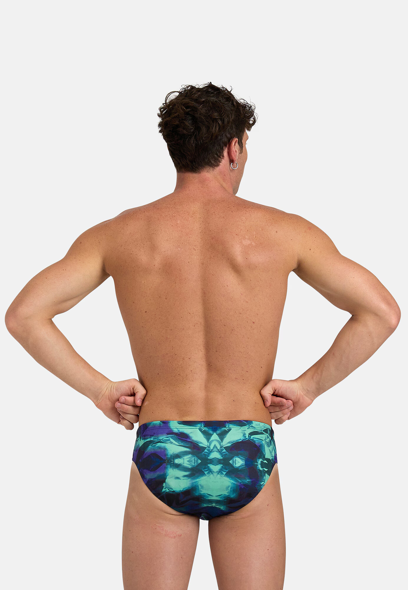 ARENA Pantaloni de baie 'HERO CAMO SWIM BRIEF' albastru / turcoaz / albastru aqua - Pled.ro