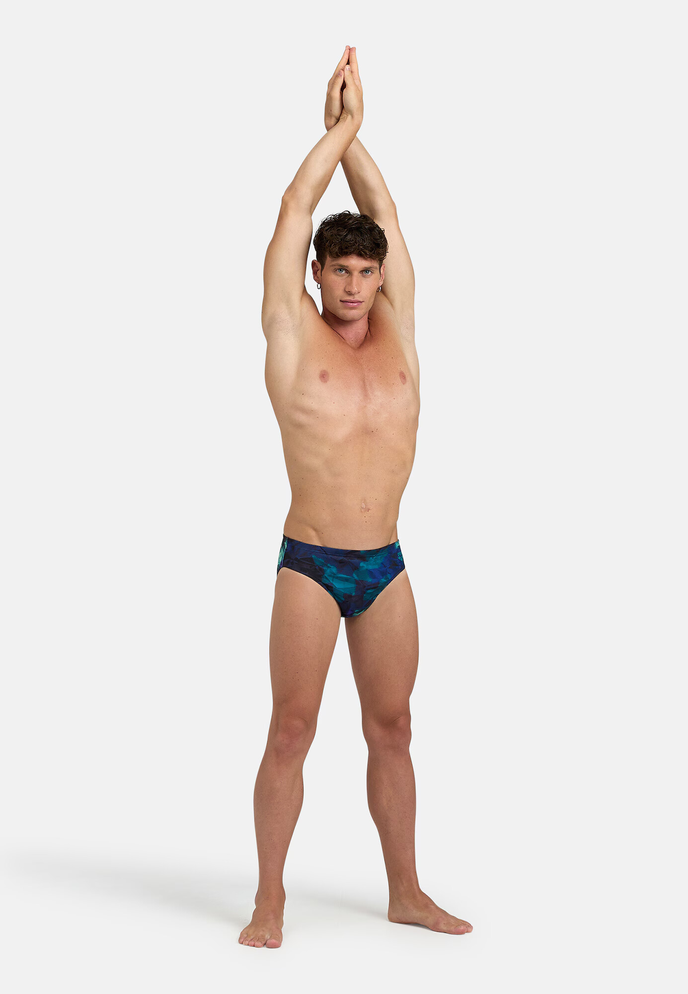 ARENA Pantaloni de baie 'HERO CAMO SWIM BRIEF' albastru / turcoaz / albastru aqua - Pled.ro