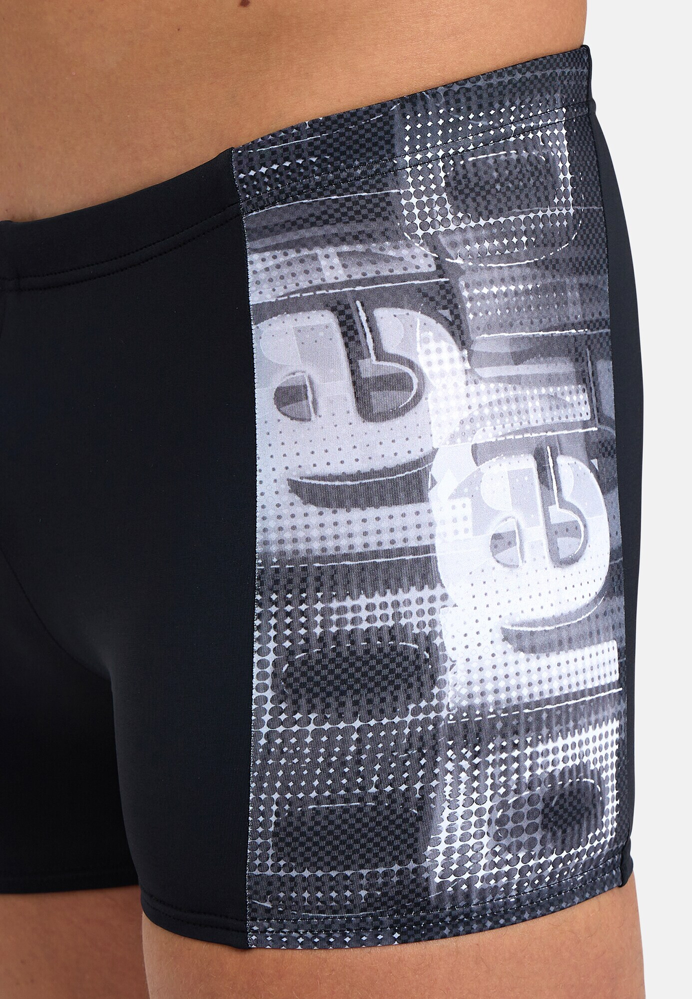 ARENA Pantaloni de baie 'OVERLAP' negru / alb - Pled.ro