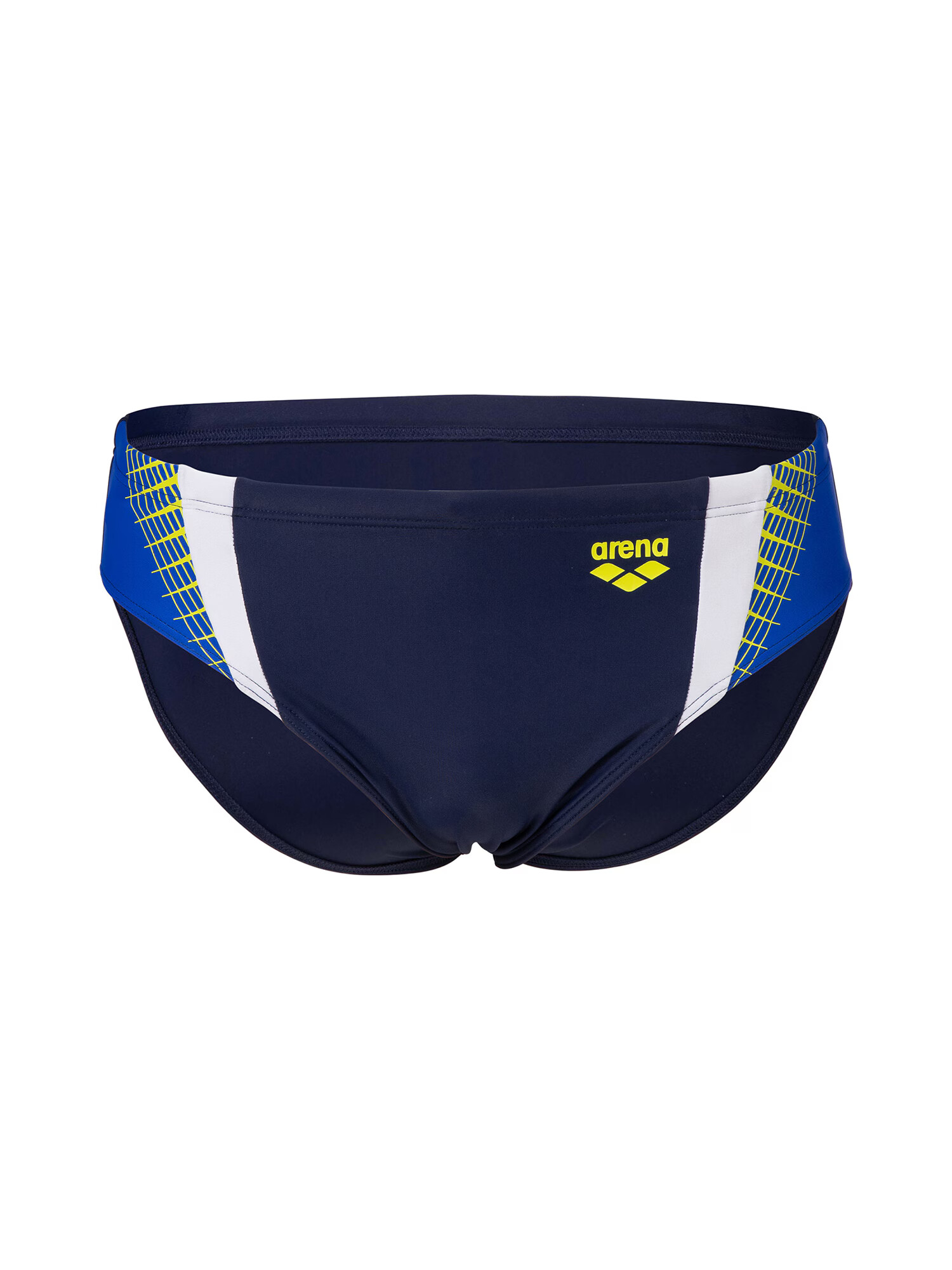 ARENA Pantaloni de baie 'THREEFOLD BRIEF' albastru / albastru închis / galben neon / alb murdar - Pled.ro