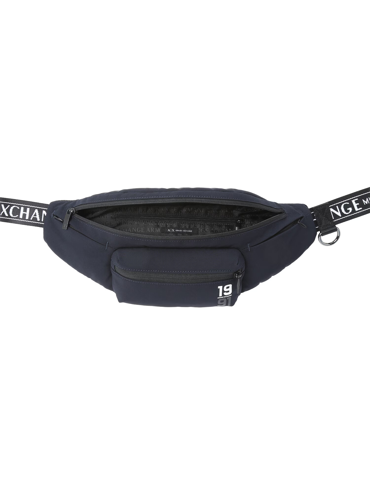 ARMANI EXCHANGE Borsetă 'MARSUPIO' bleumarin / gri / negru / alb - Pled.ro