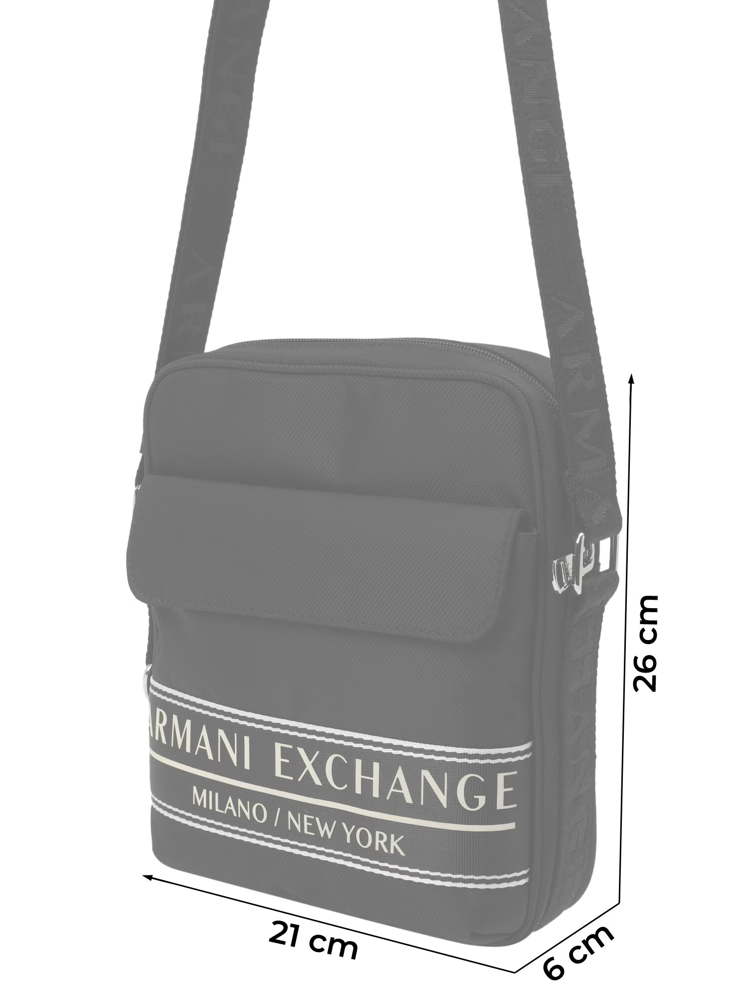 ARMANI EXCHANGE Geantă de umăr bej / negru / alb - Pled.ro