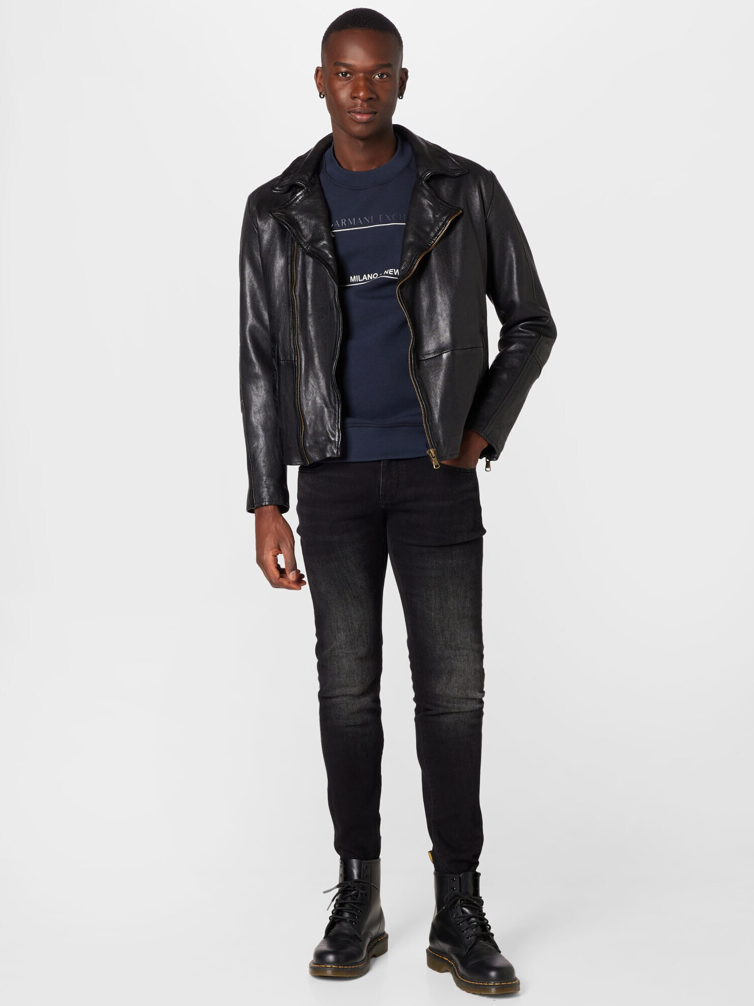 ARMANI EXCHANGE Jeans negru denim - Pled.ro