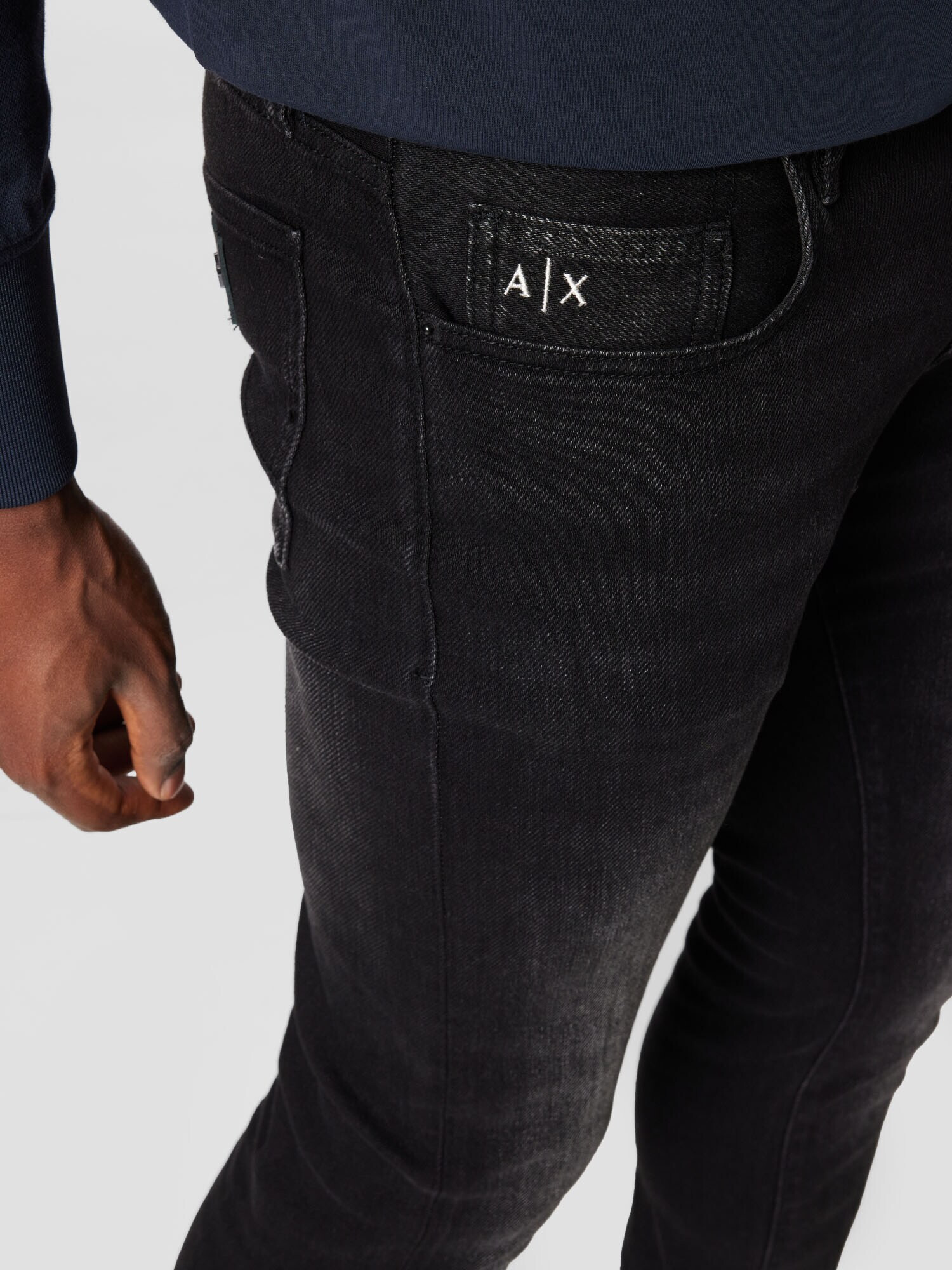 ARMANI EXCHANGE Jeans negru denim - Pled.ro