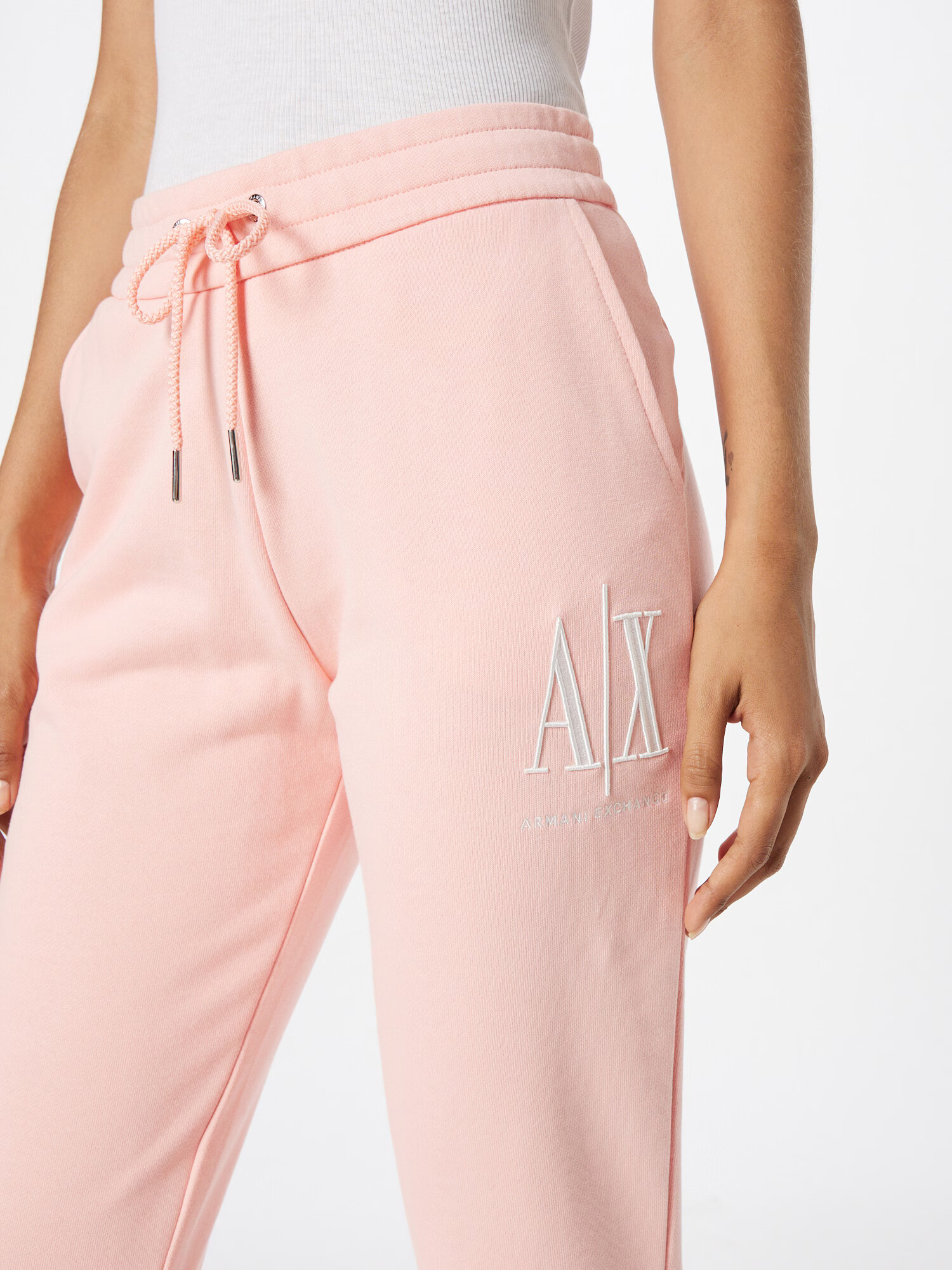 ARMANI EXCHANGE Pantaloni '8NYPCX' rosé / alb - Pled.ro