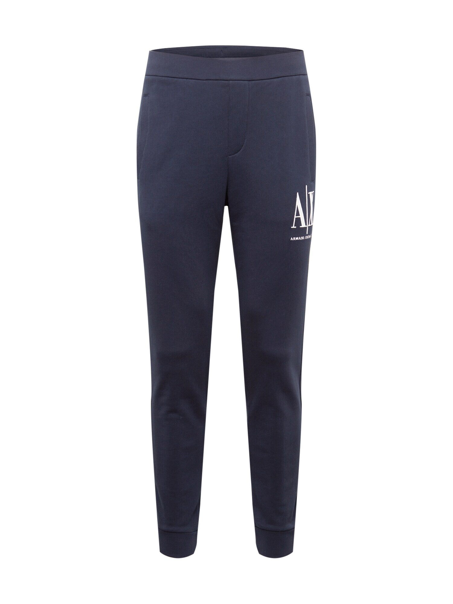 ARMANI EXCHANGE Pantaloni '8NZPPA' bleumarin / alb - Pled.ro