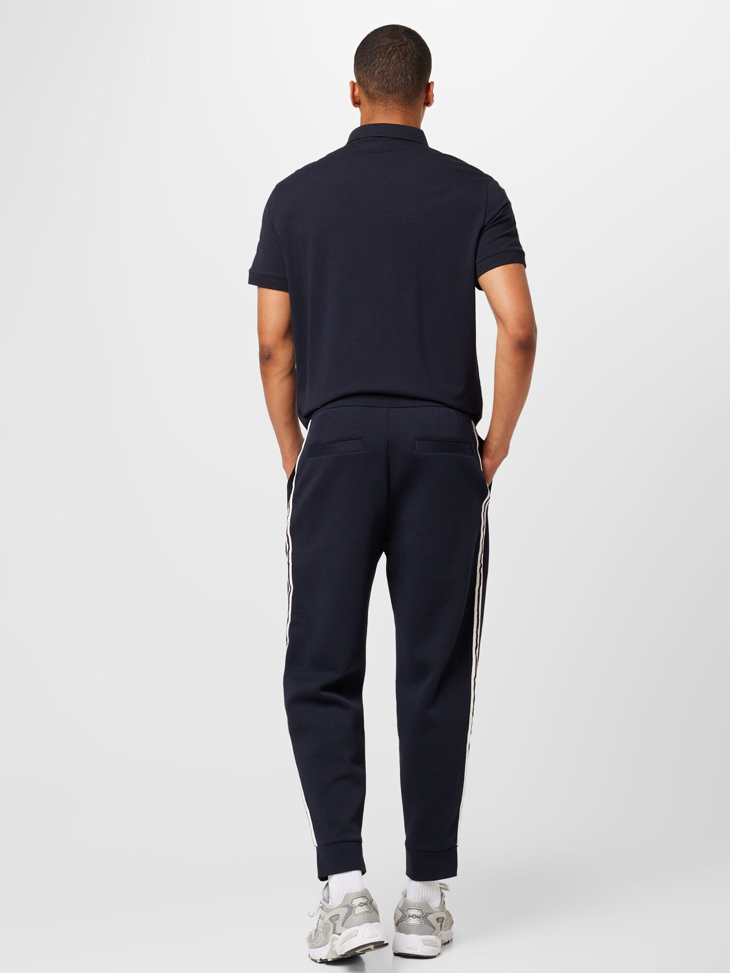 ARMANI EXCHANGE Pantaloni bleumarin / alb - Pled.ro