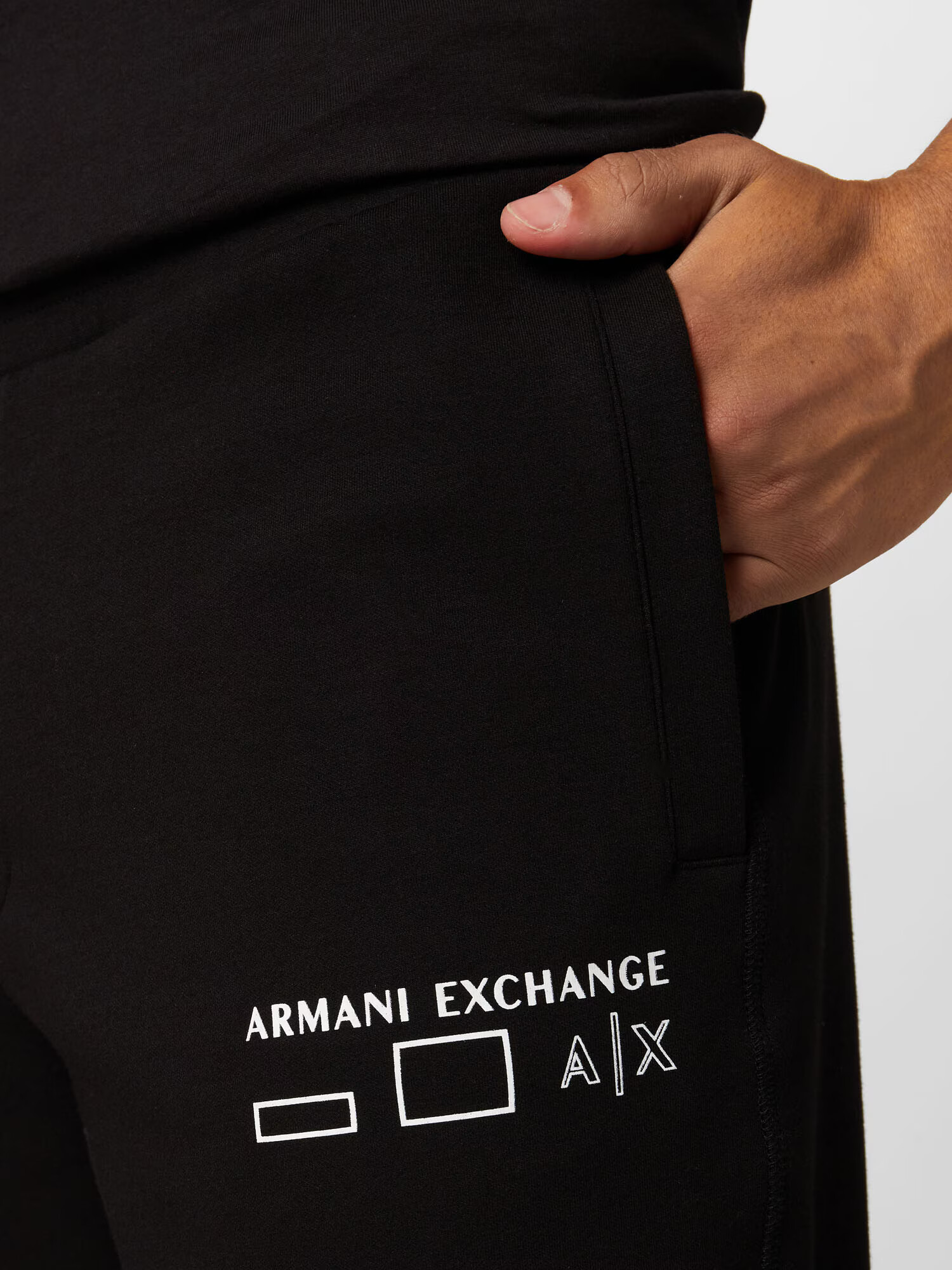 ARMANI EXCHANGE Pantaloni negru / alb - Pled.ro