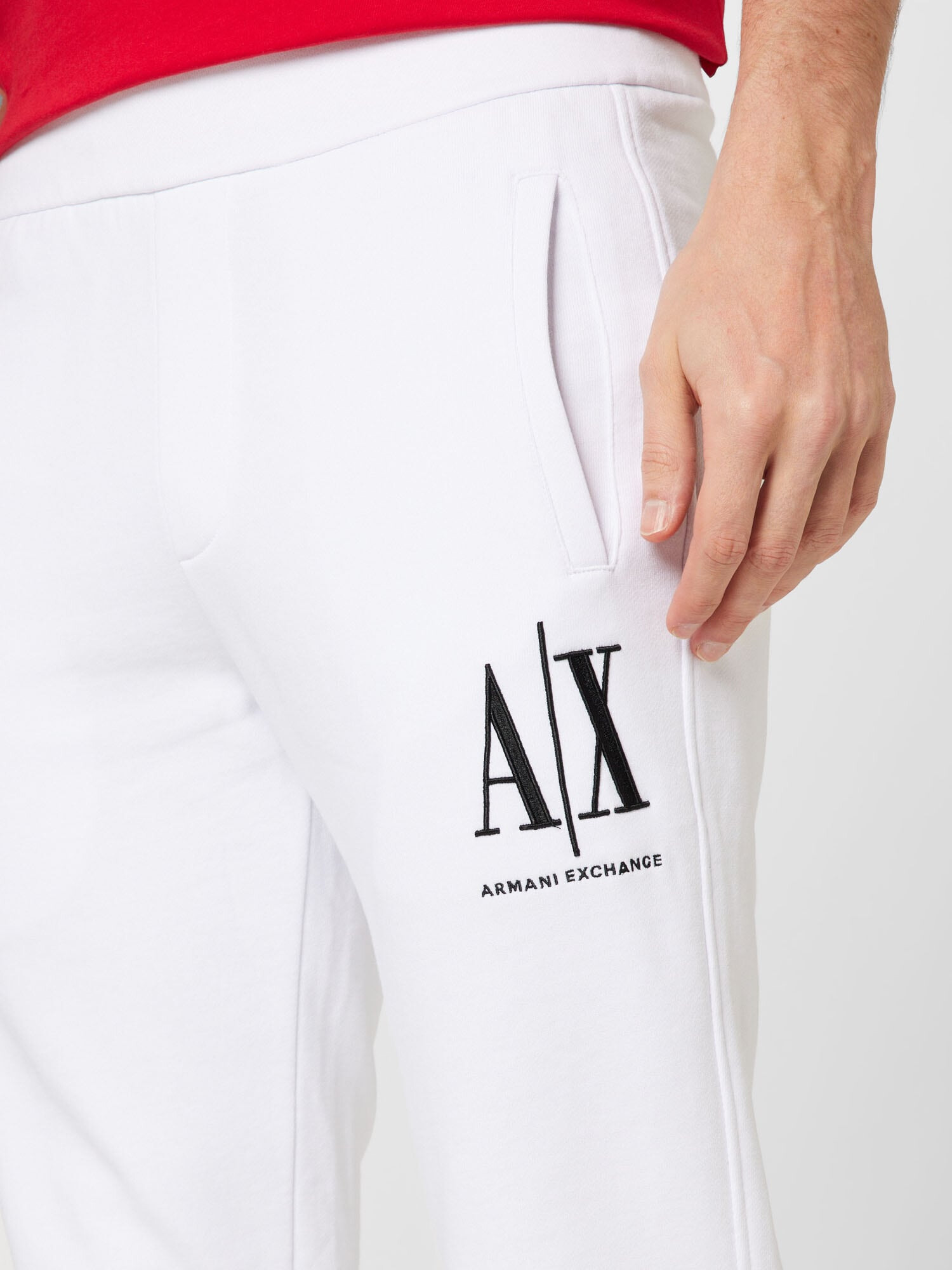 ARMANI EXCHANGE Pantaloni negru / alb - Pled.ro