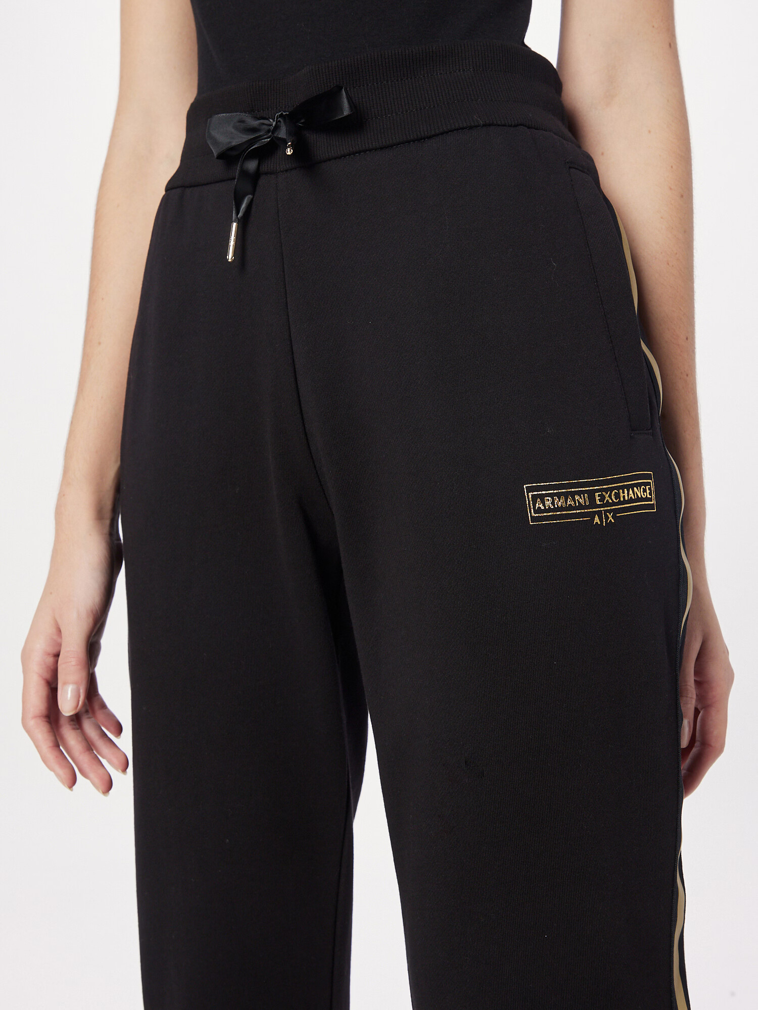 ARMANI EXCHANGE Pantaloni 'PANTALONI' galben auriu / negru - Pled.ro