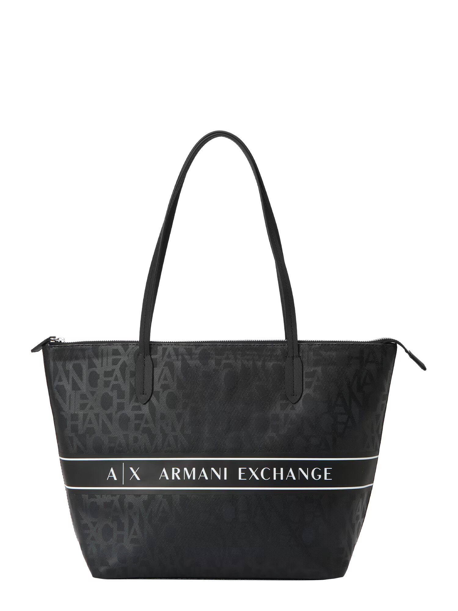 ARMANI EXCHANGE Plase de cumpărături negru / alb - Pled.ro