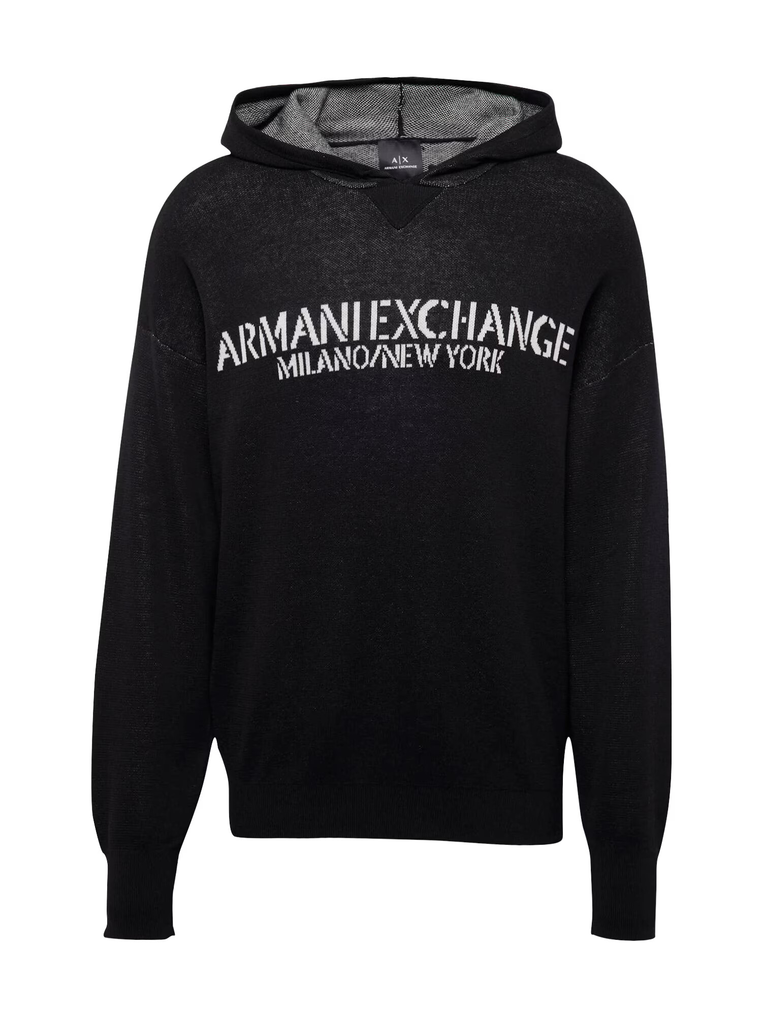 ARMANI EXCHANGE Pulover negru / alb - Pled.ro