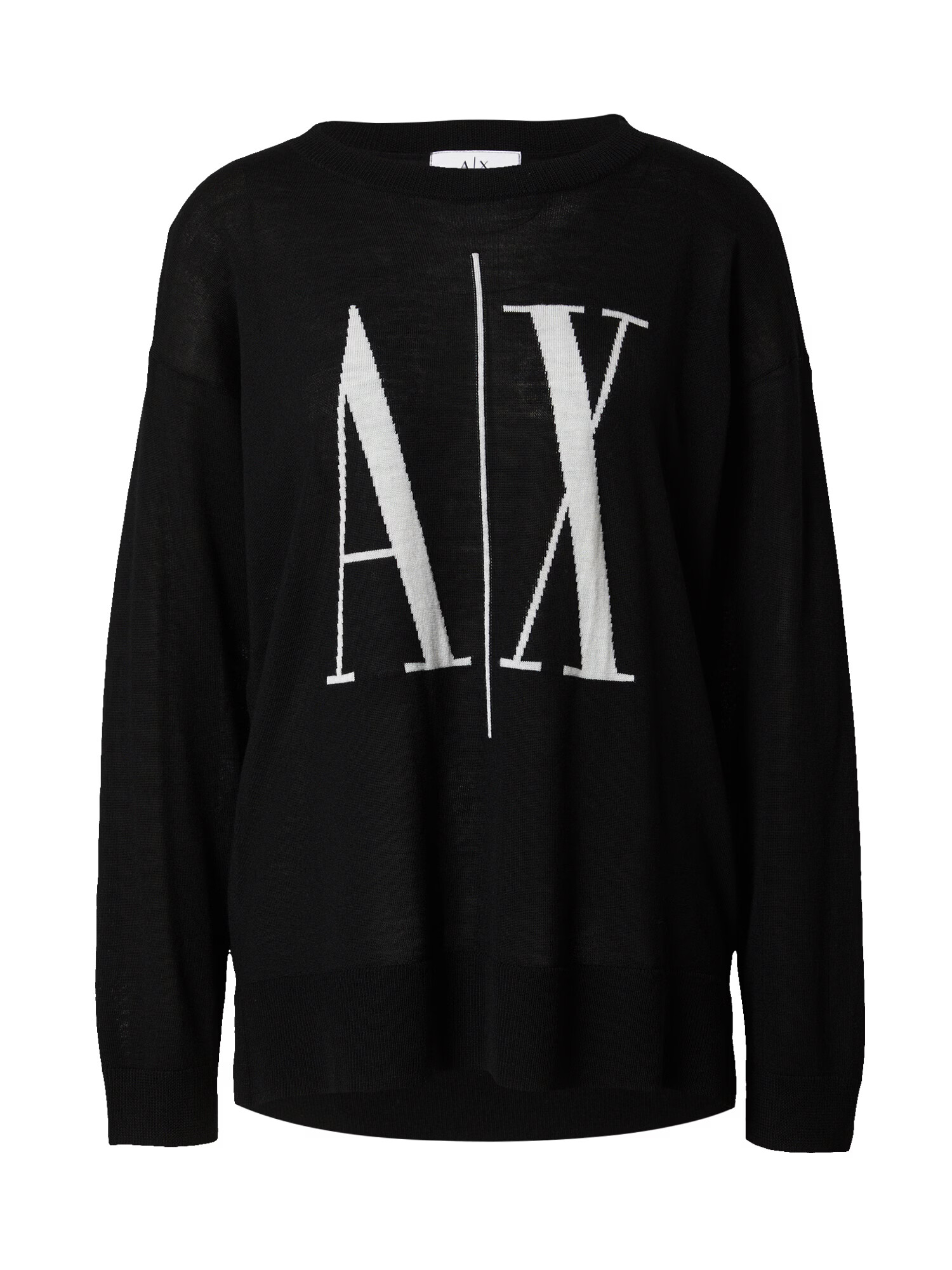 ARMANI EXCHANGE Pulover negru / alb - Pled.ro