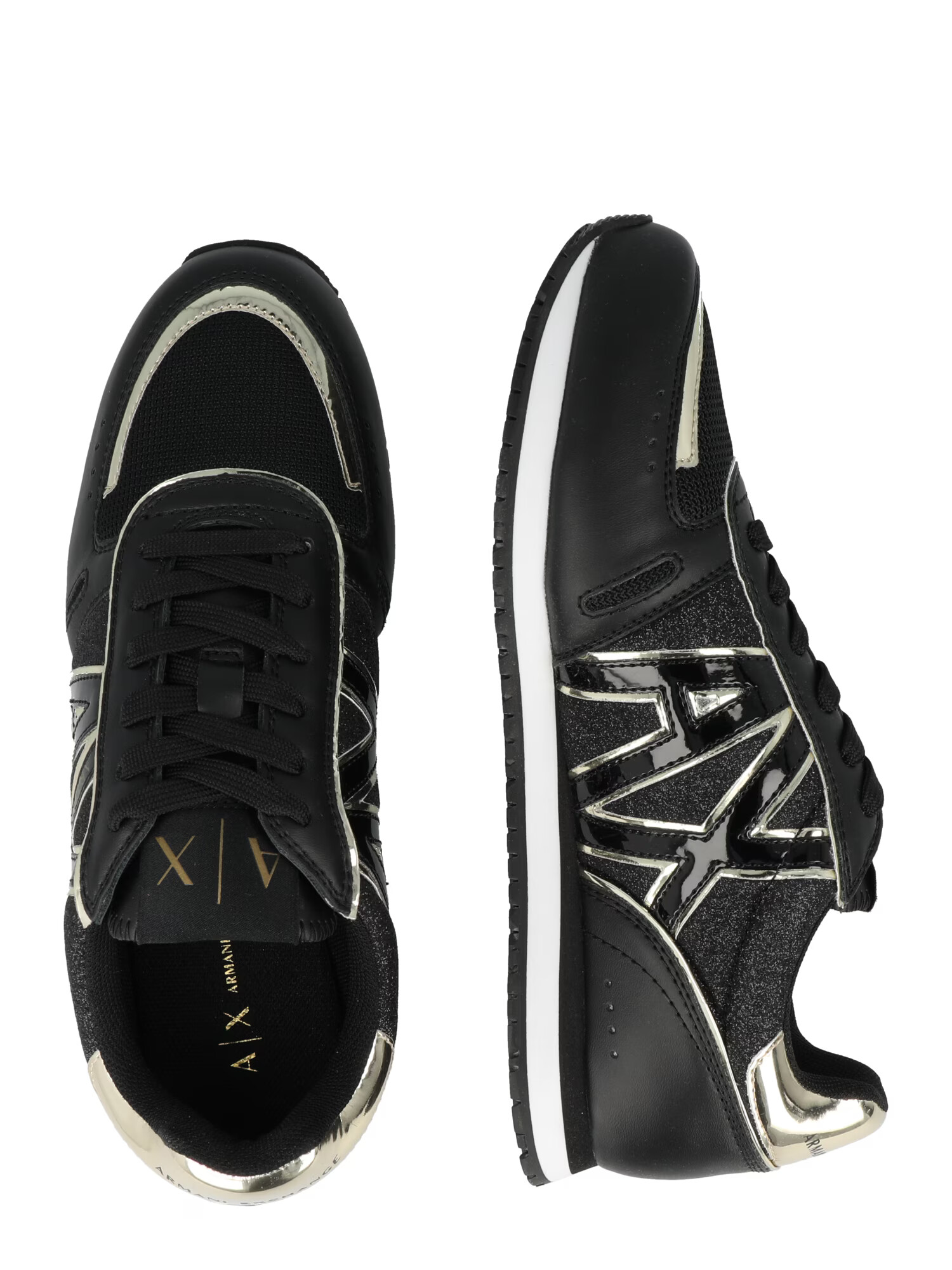 ARMANI EXCHANGE Sneaker low auriu / negru - Pled.ro