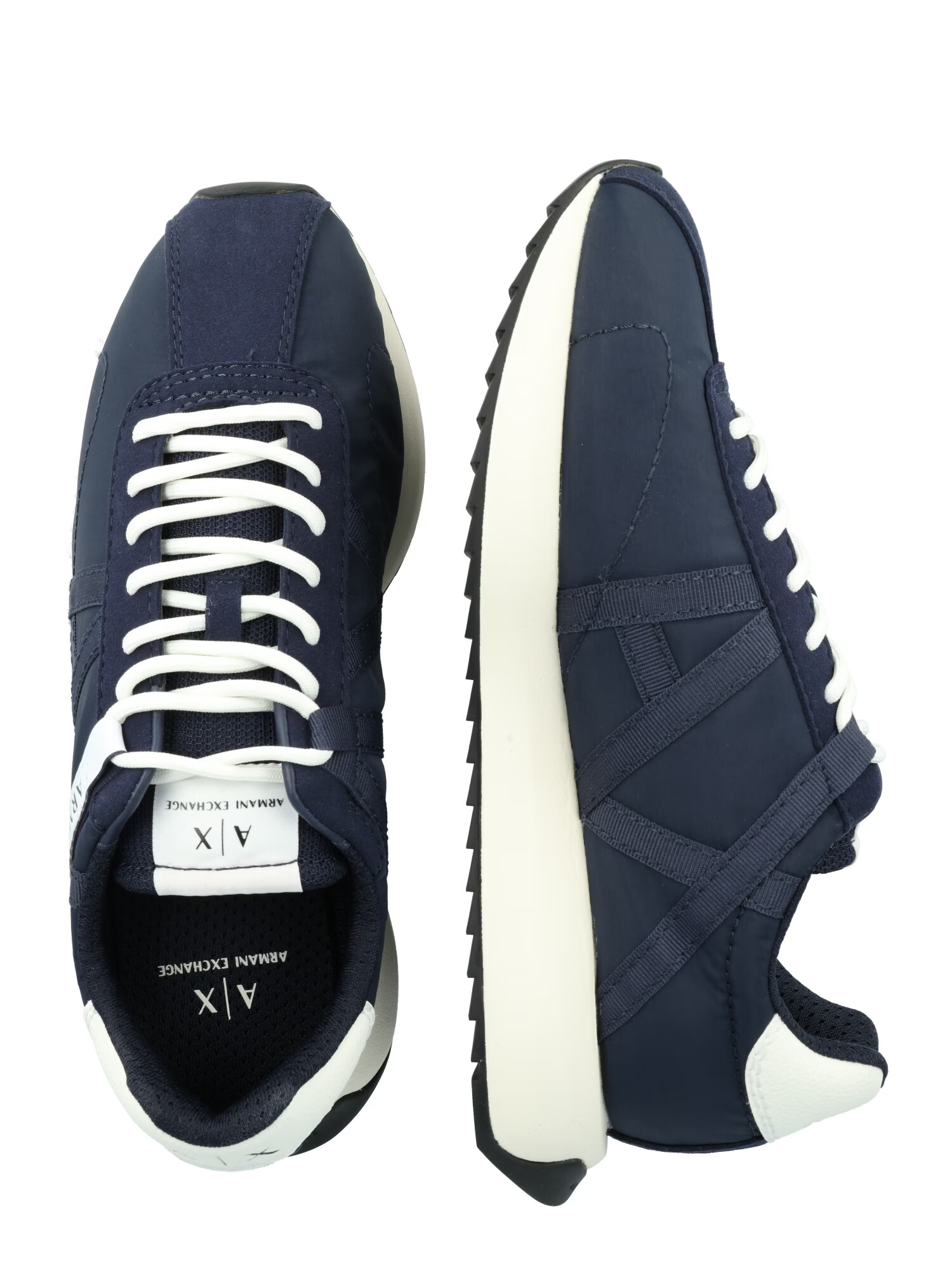 ARMANI EXCHANGE Sneaker low bleumarin / alb - Pled.ro