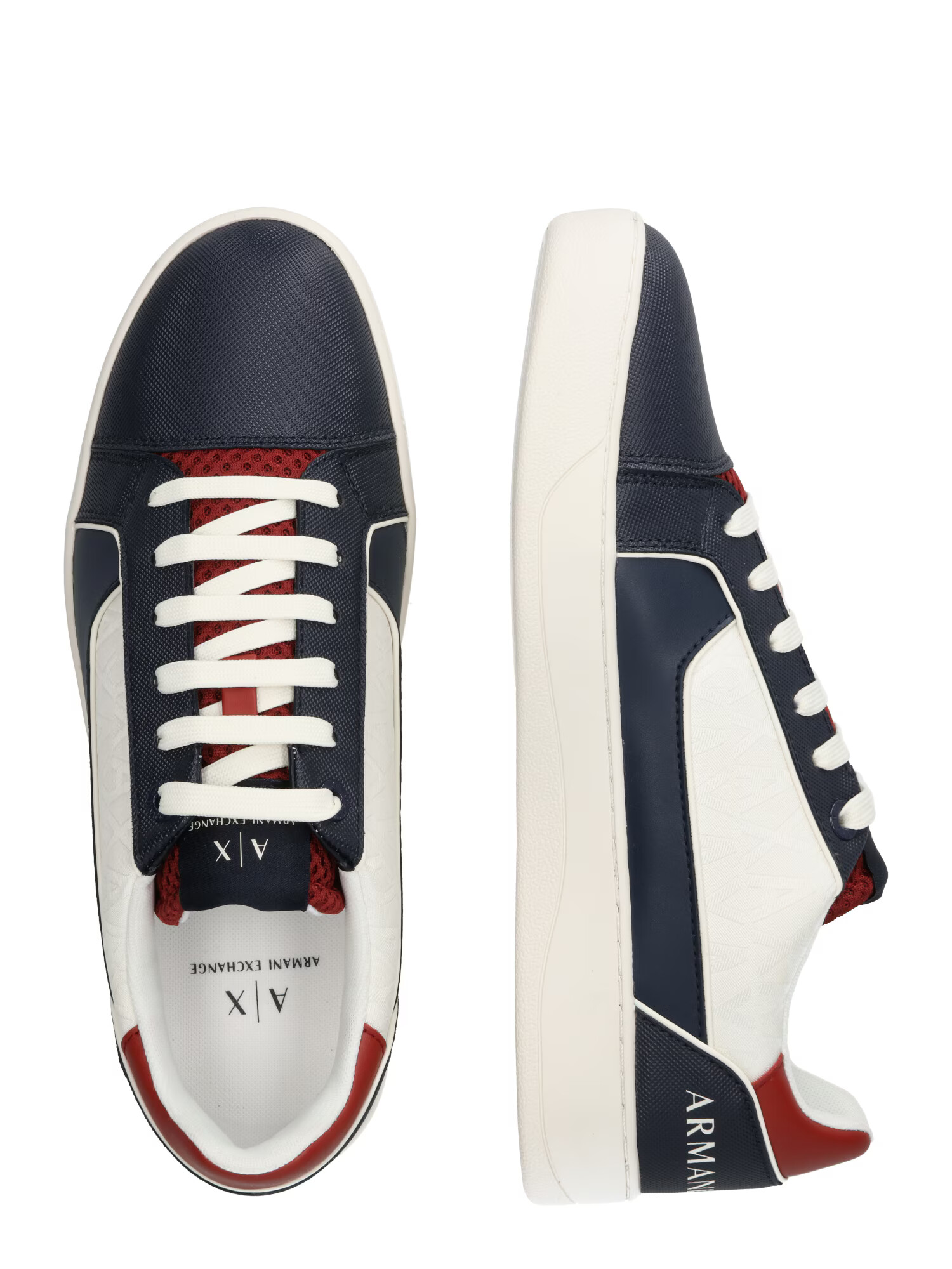 ARMANI EXCHANGE Sneaker low bleumarin / roșu / alb - Pled.ro