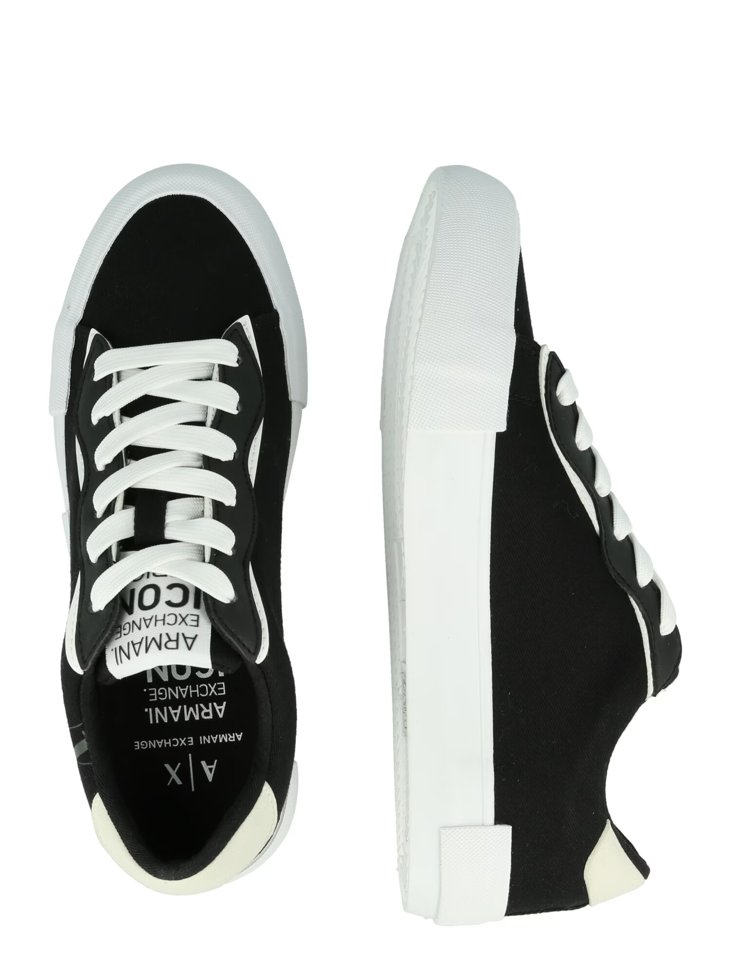 ARMANI EXCHANGE Sneaker low kaki / negru / alb - Pled.ro