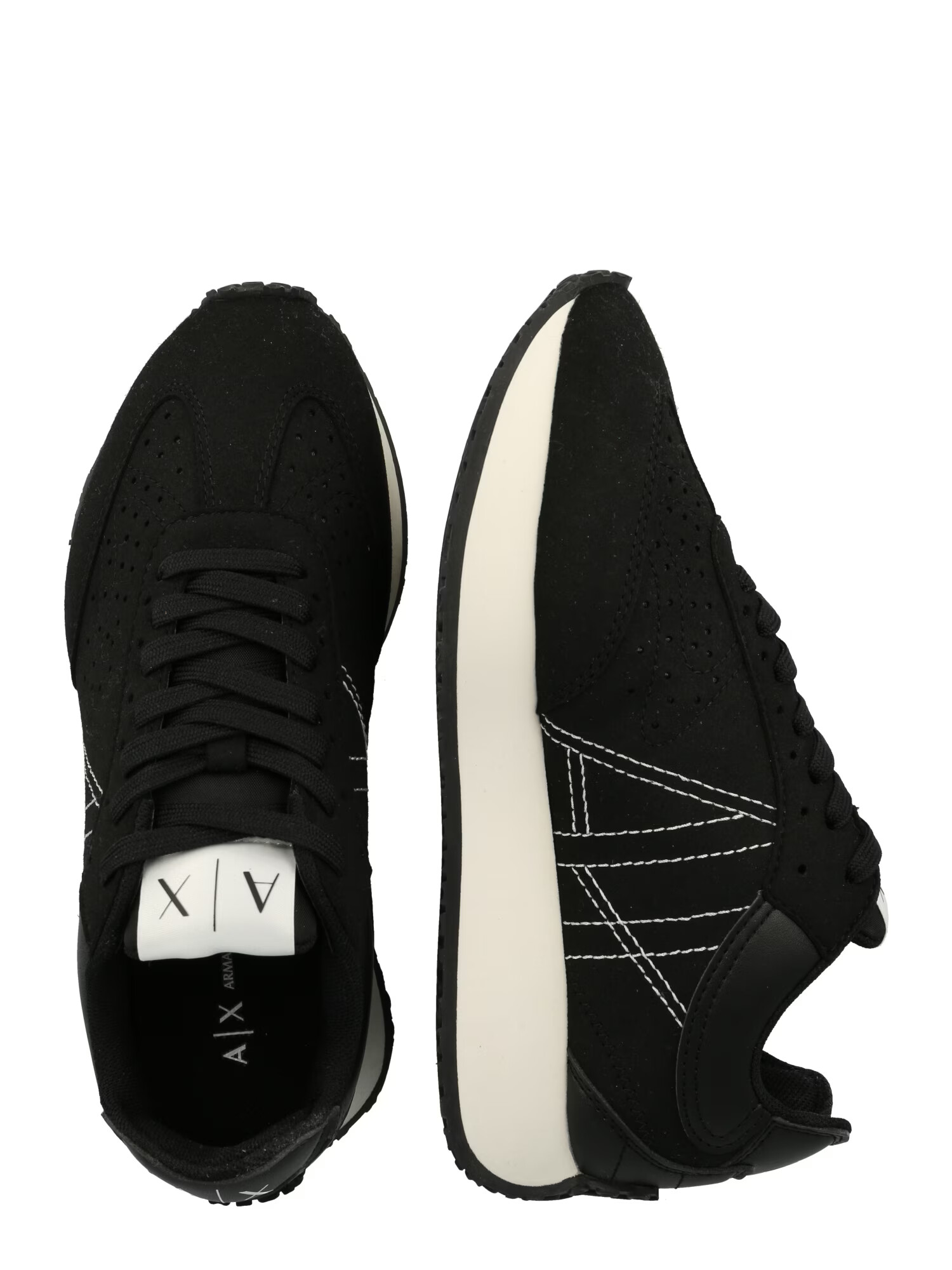 ARMANI EXCHANGE Sneaker low negru / alb - Pled.ro