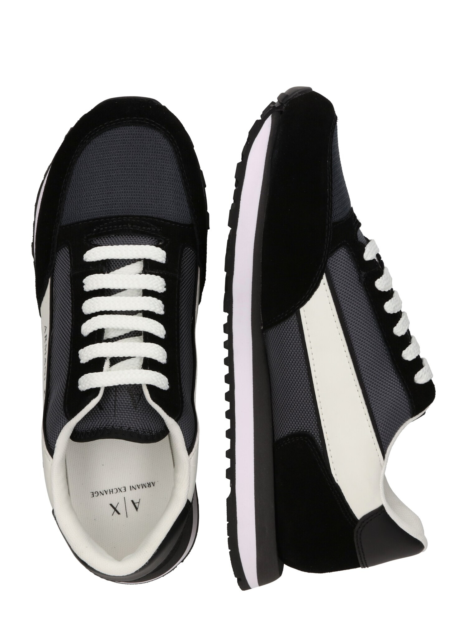 ARMANI EXCHANGE Sneaker low negru / alb - Pled.ro