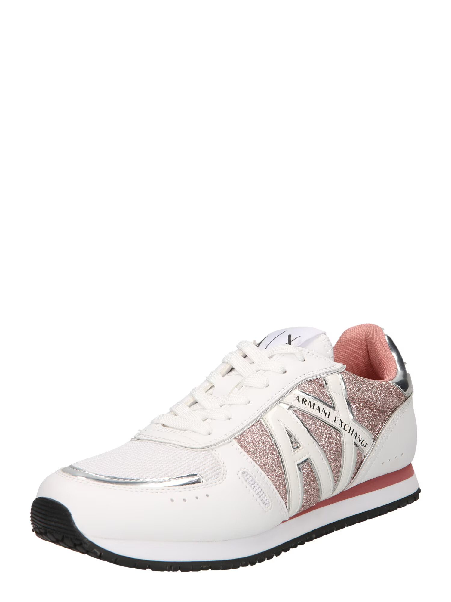 ARMANI EXCHANGE Sneaker low roz / argintiu / alb - Pled.ro