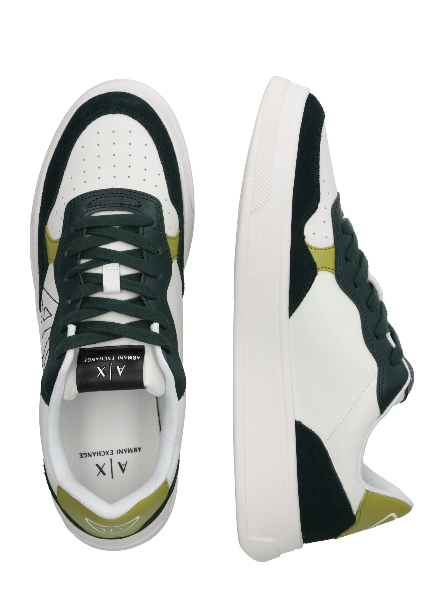 ARMANI EXCHANGE Sneaker low verde deschis / verde închis / alb murdar - Pled.ro