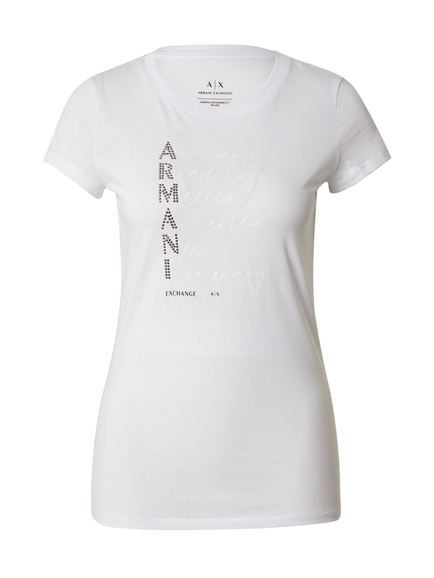 ARMANI EXCHANGE Tricou alb - Pled.ro