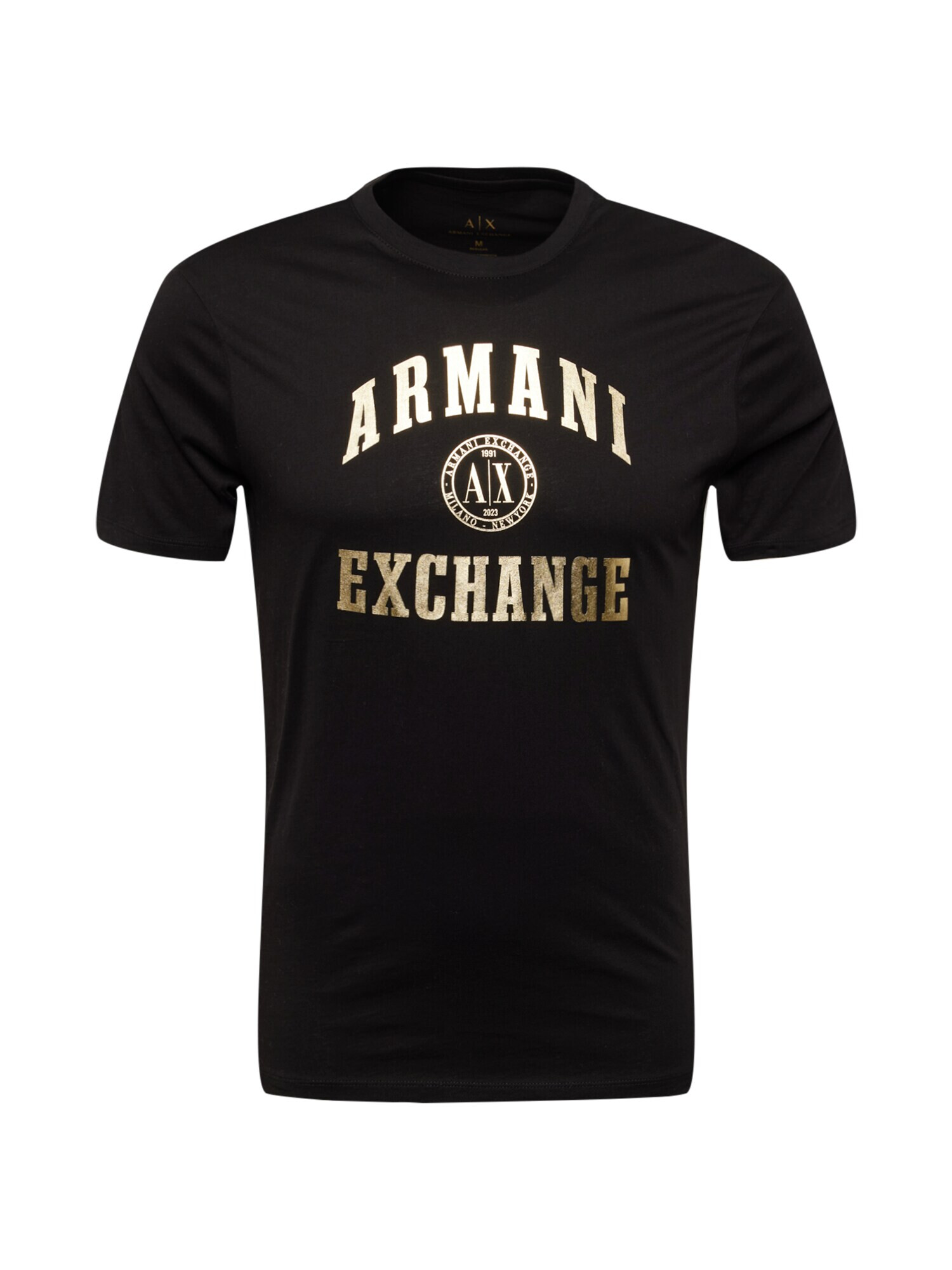 ARMANI EXCHANGE Tricou auriu / negru - Pled.ro