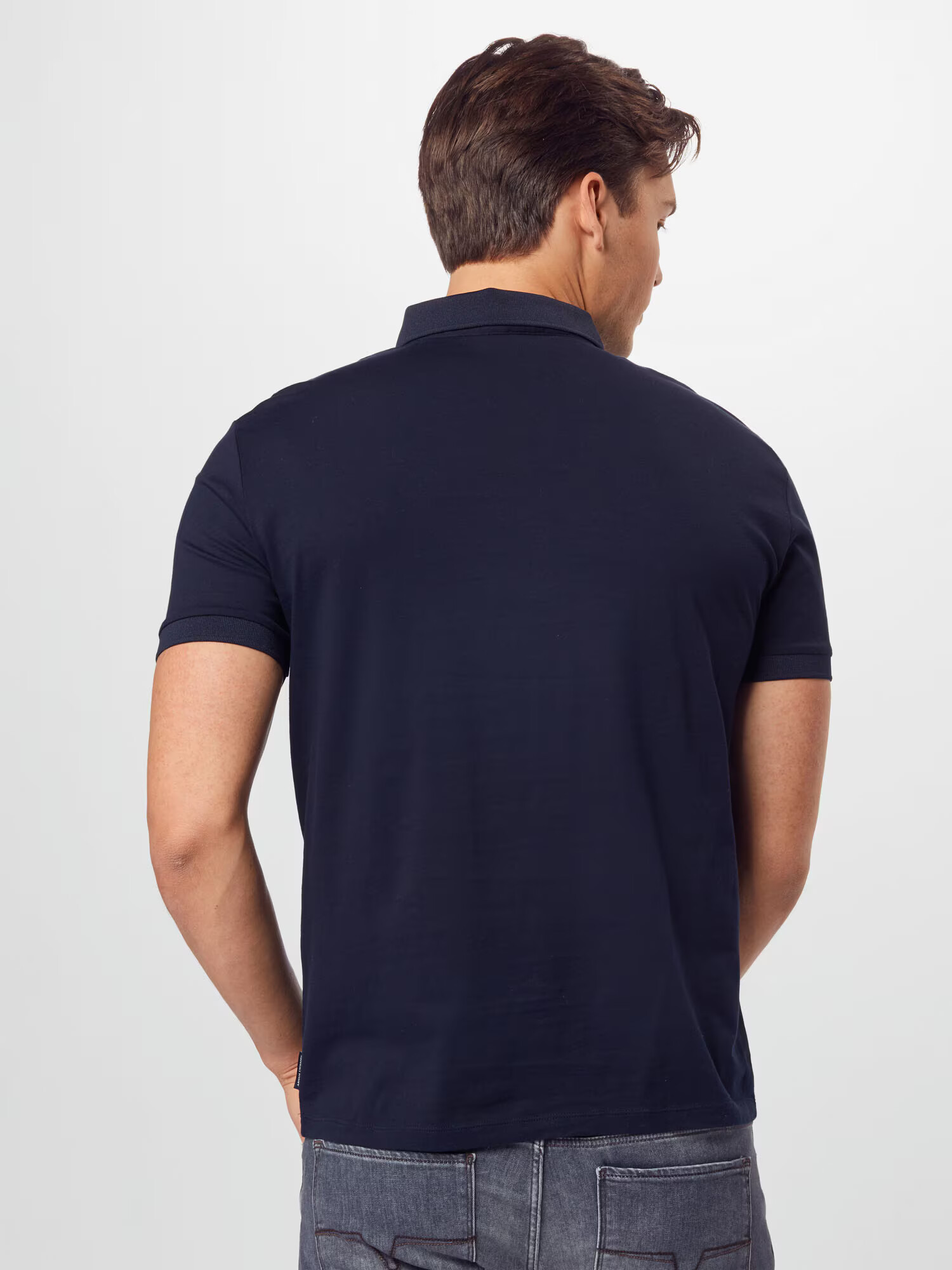 ARMANI EXCHANGE Tricou bleumarin / alb - Pled.ro