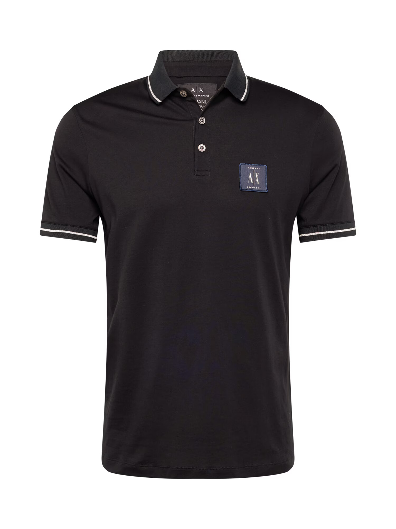 ARMANI EXCHANGE Tricou bleumarin / alb - Pled.ro