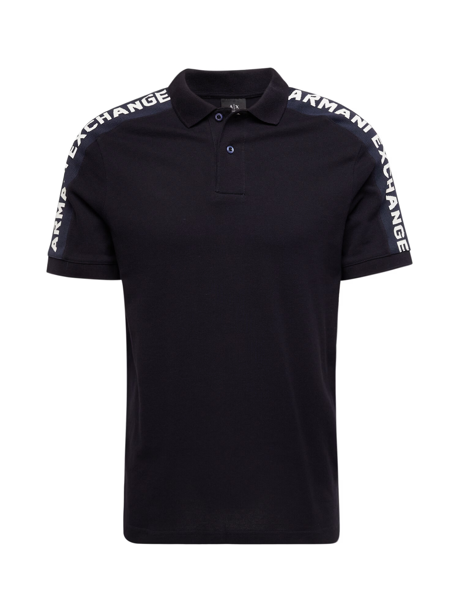 ARMANI EXCHANGE Tricou bleumarin / albastru porumbel / alb - Pled.ro