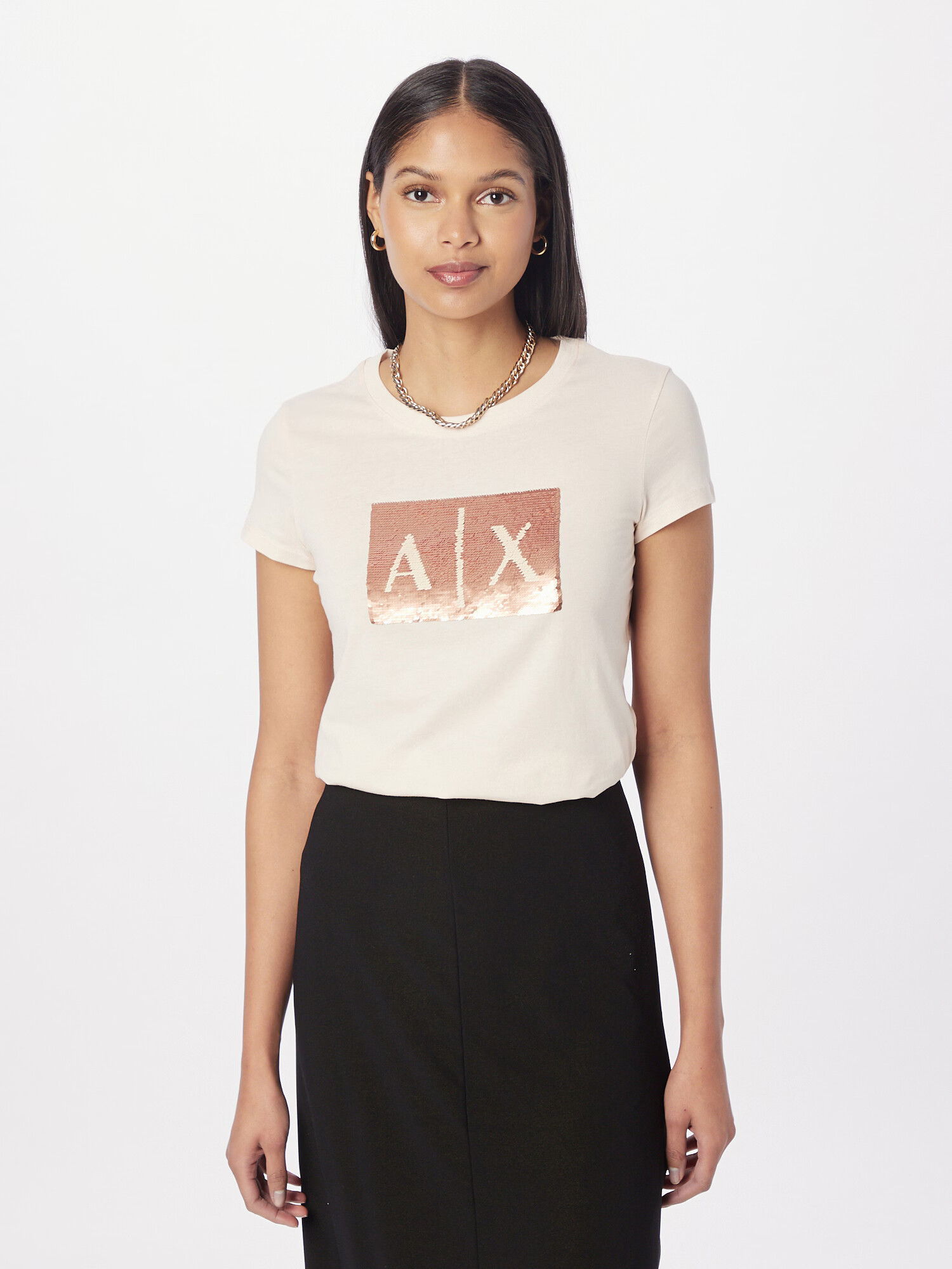 ARMANI EXCHANGE Tricou culoarea pielii / bronz - Pled.ro