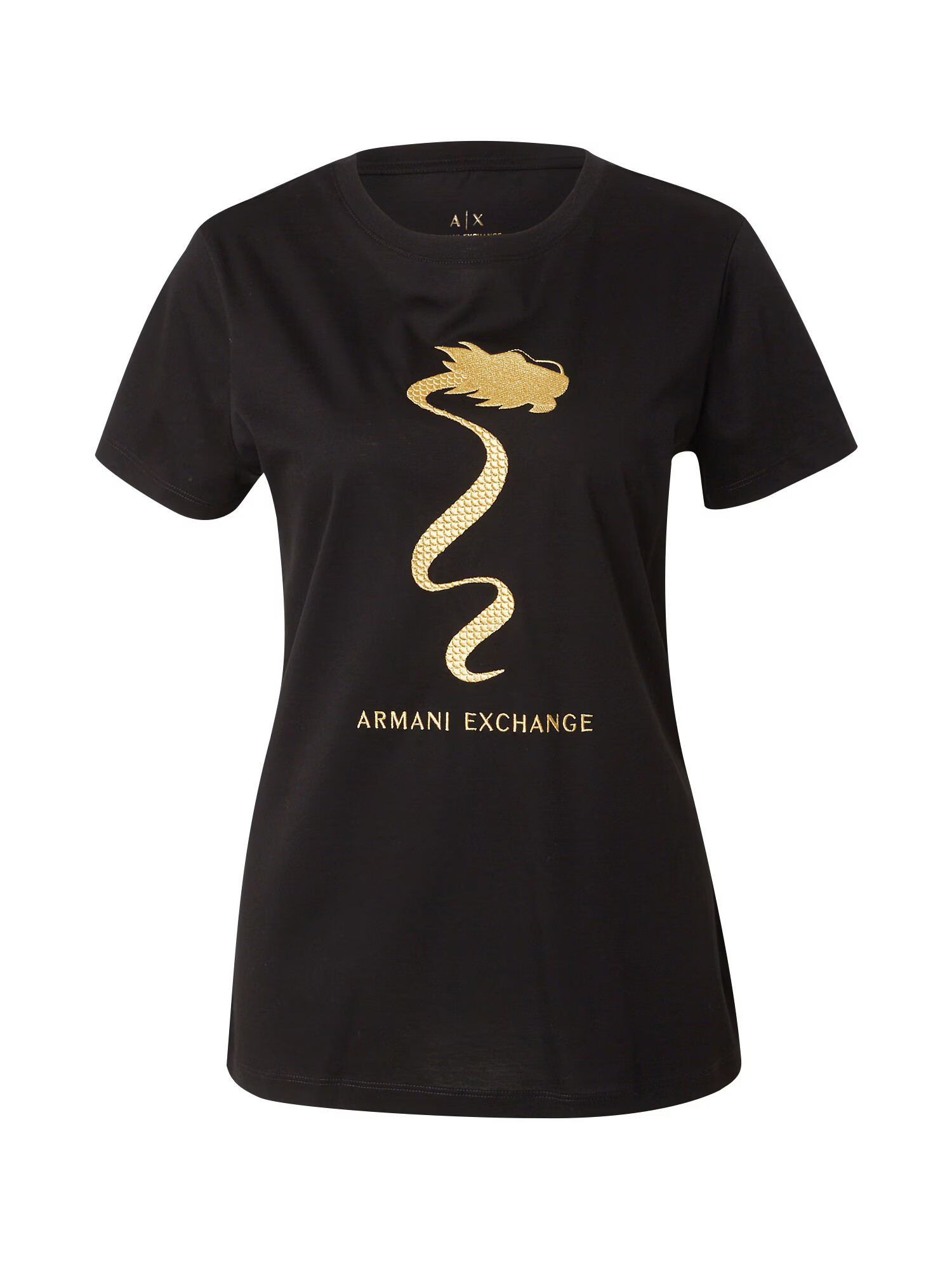 ARMANI EXCHANGE Tricou galben deschis / auriu / negru - Pled.ro