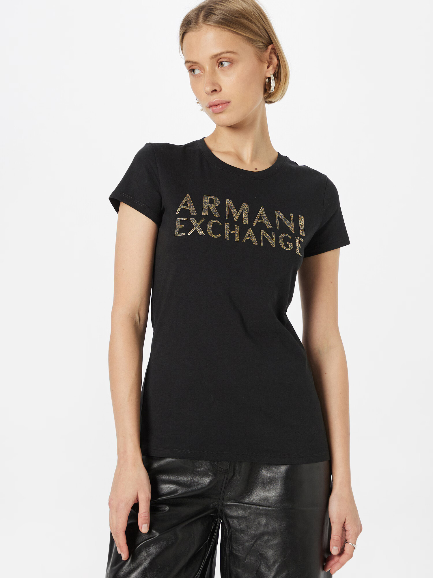 ARMANI EXCHANGE Tricou negru - Pled.ro