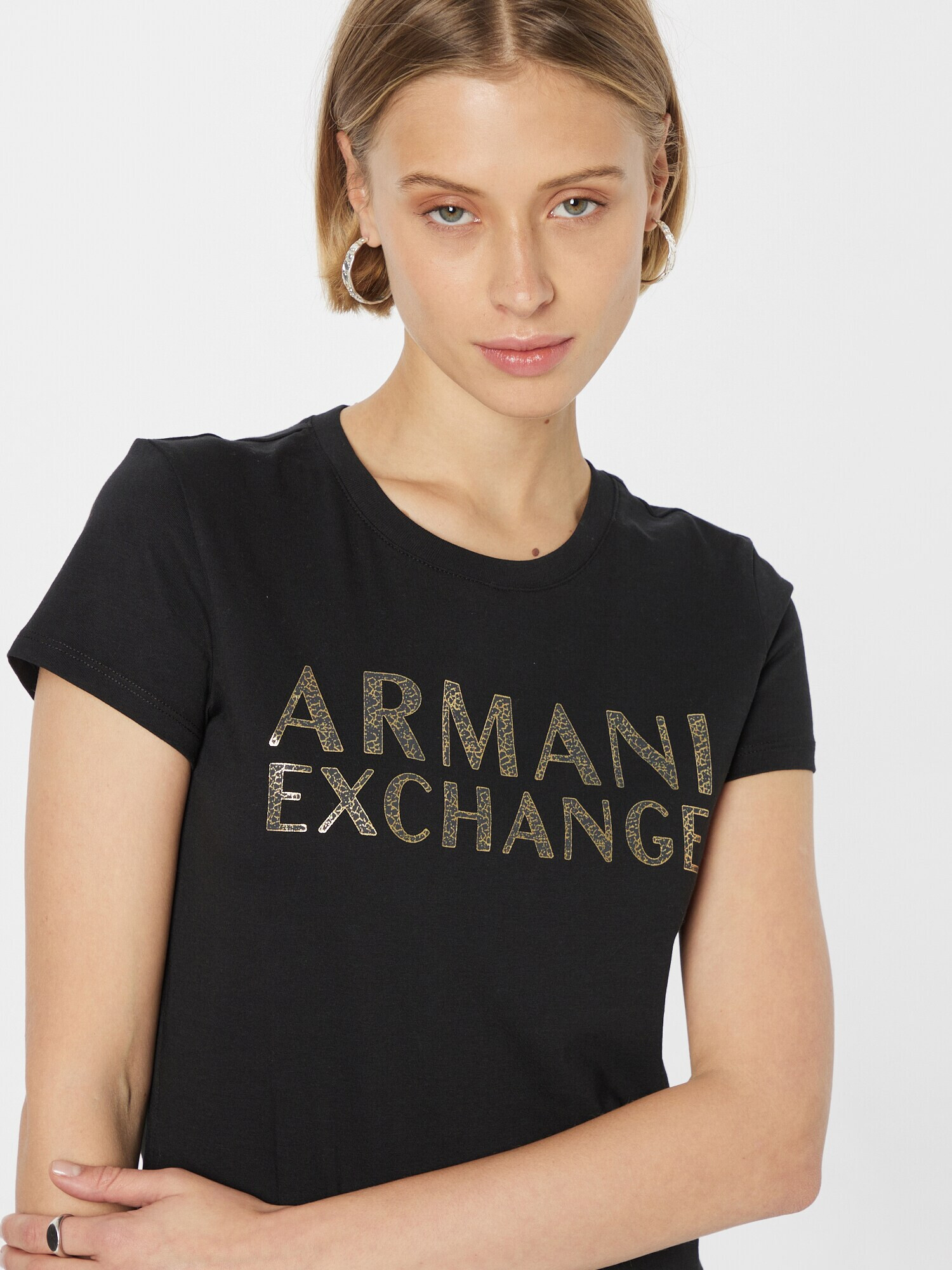 ARMANI EXCHANGE Tricou negru - Pled.ro