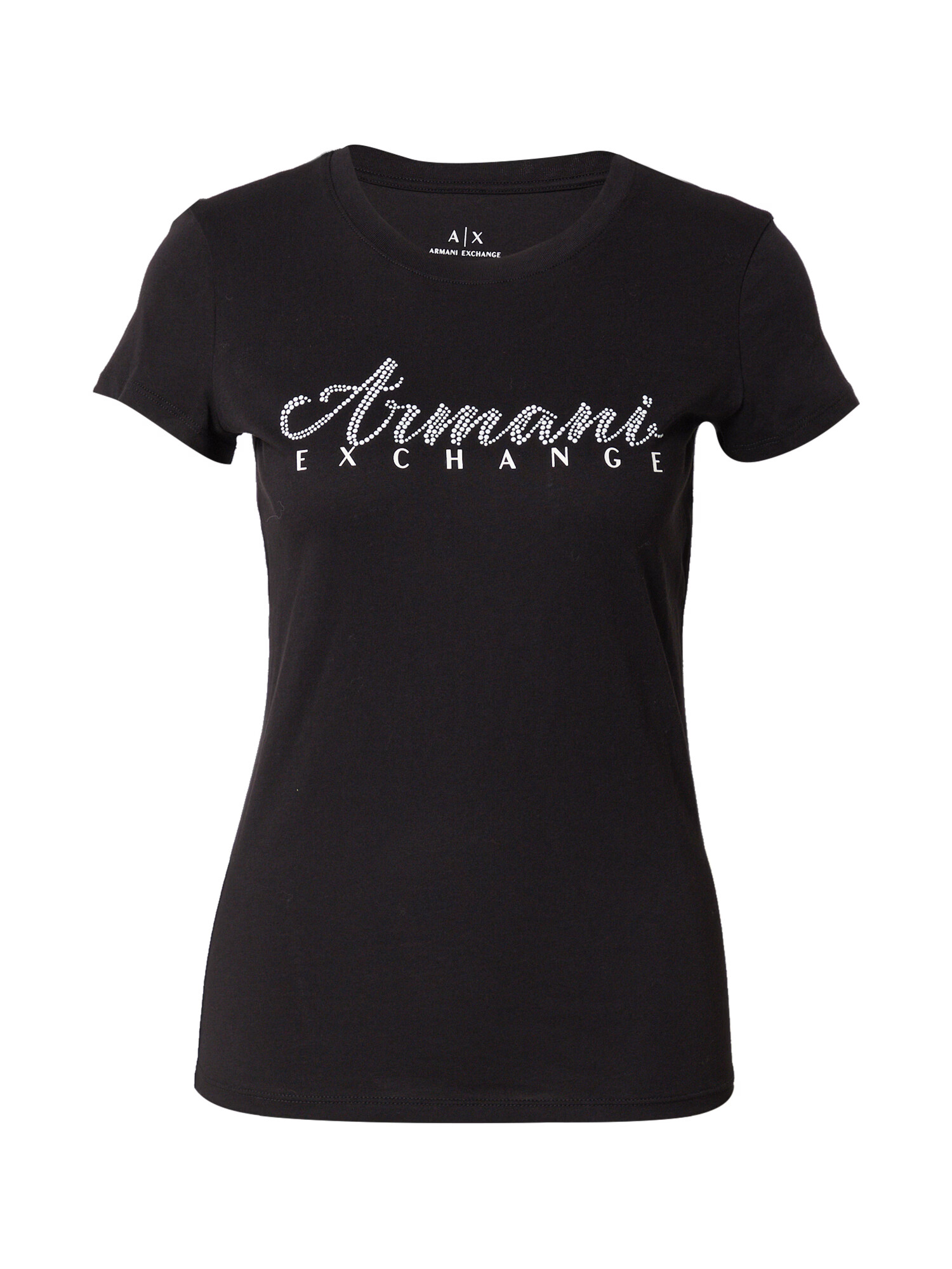 ARMANI EXCHANGE Tricou negru / alb - Pled.ro