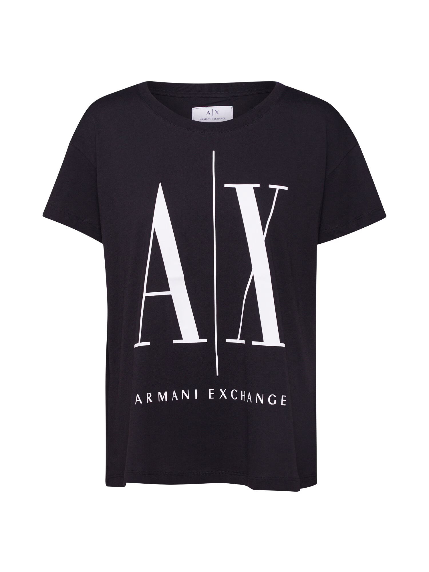 ARMANI EXCHANGE Tricou negru / alb - Pled.ro