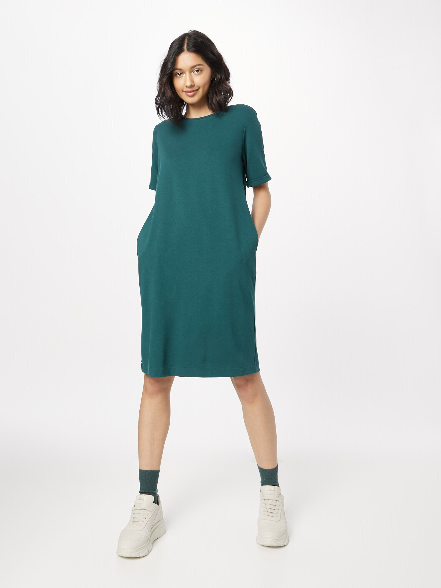 ARMEDANGELS Rochie 'Maailana' verde petrol - Pled.ro